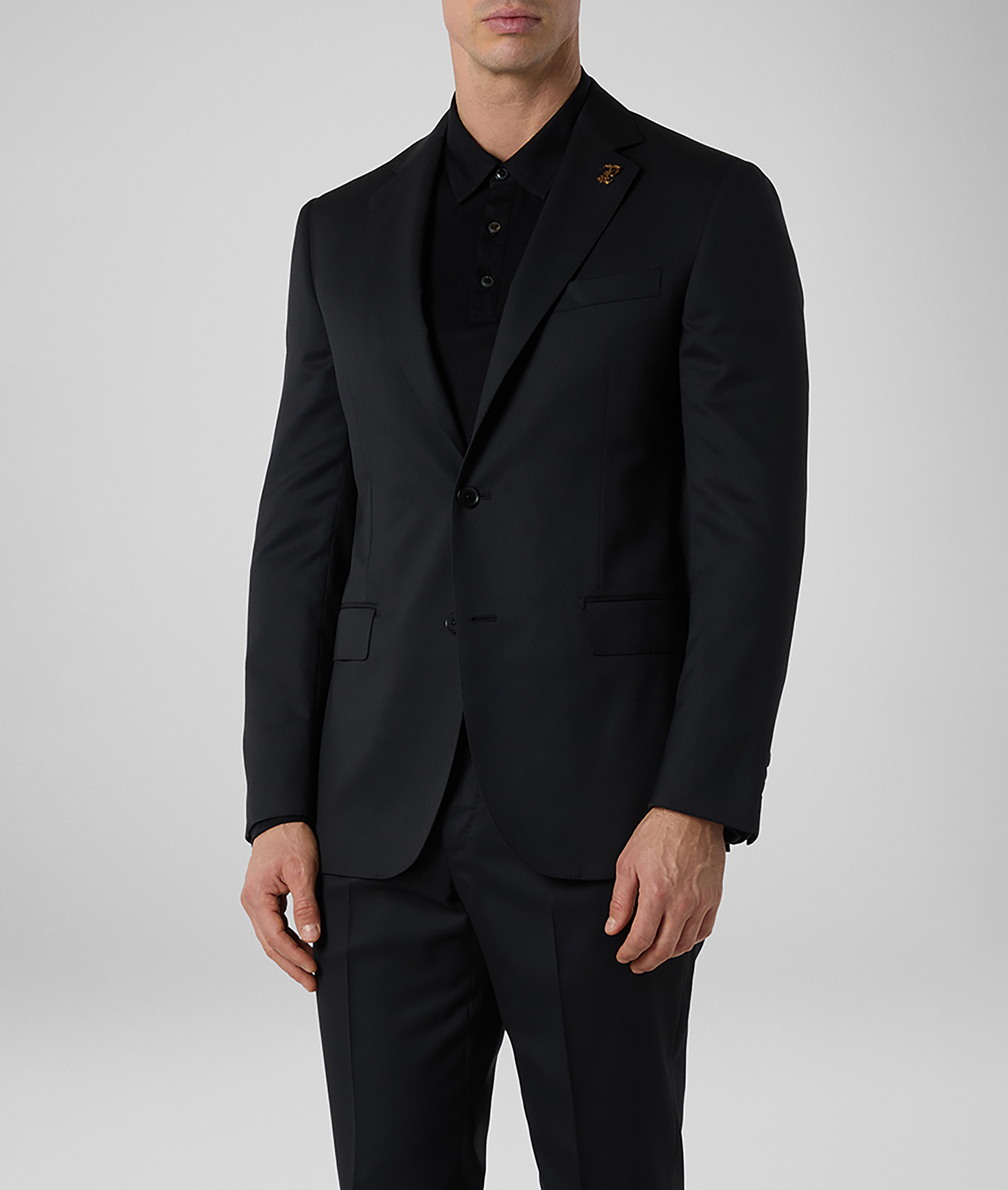 スーツ Wool Ceremonial TRS 48 Vicenza Suit in Pure Wool Black Pal Zileri | Shop Online