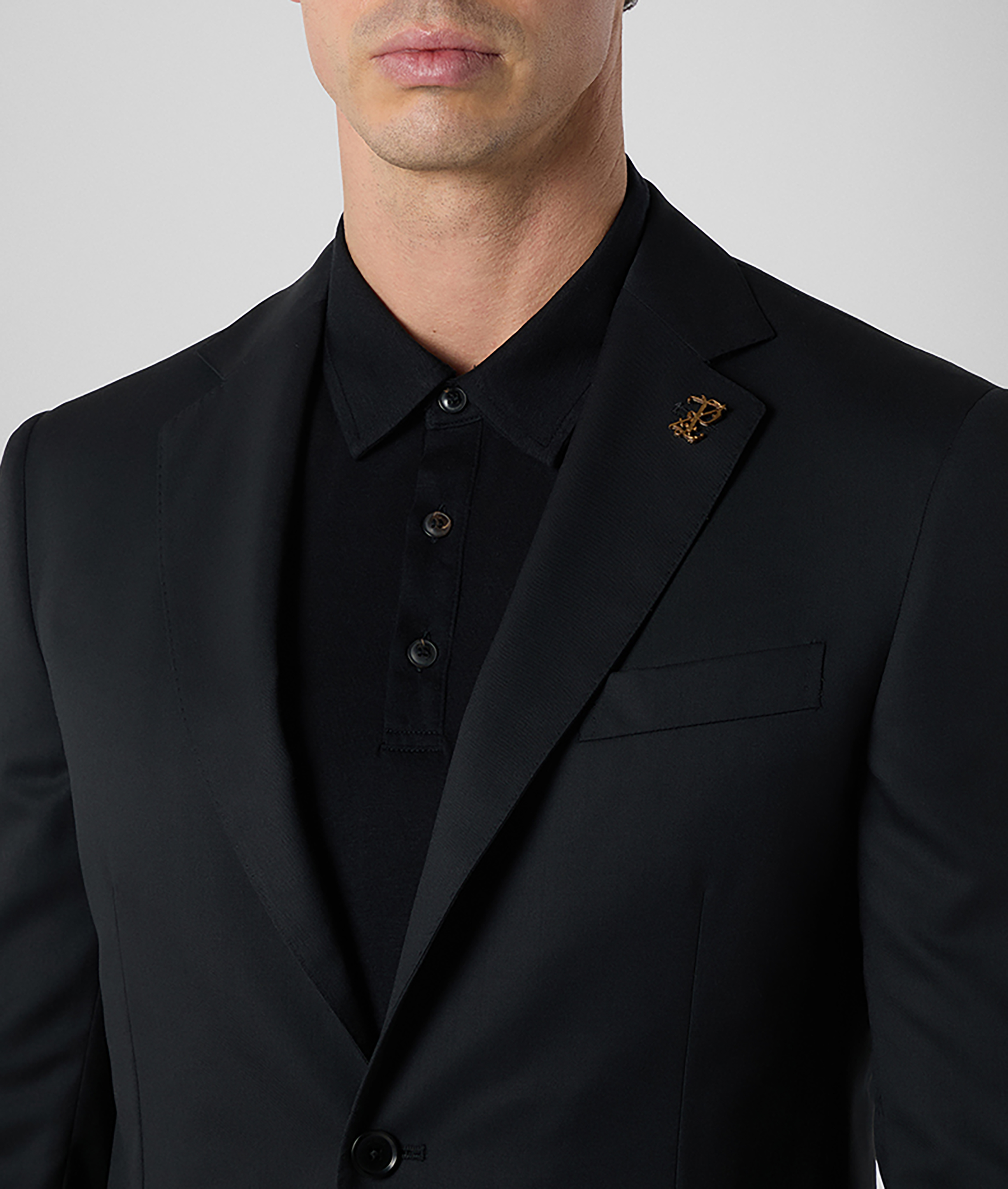 スーツ Wool Ceremonial TRS 48 Vicenza Suit in Pure Wool Black Pal Zileri | Shop Online