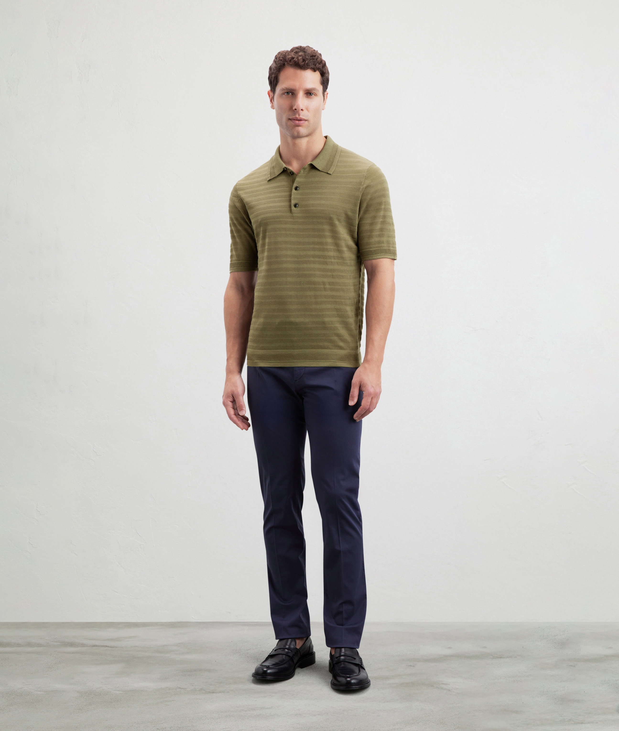 Tシャツ・カットソー Pal Zileri SS25 Knitted polo shirt (9A3M0M316PM740 01) Pal Zileri Knitted Polo Shirt - Light Blue - Men