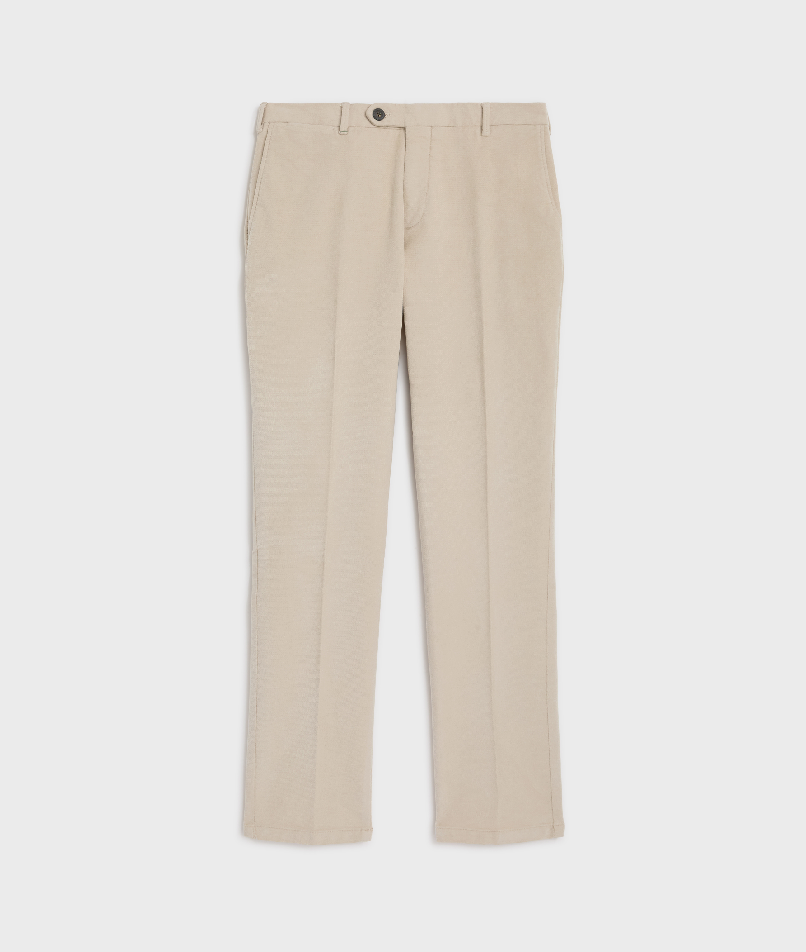 chino flat front in stretch corduroy dyed cotton and