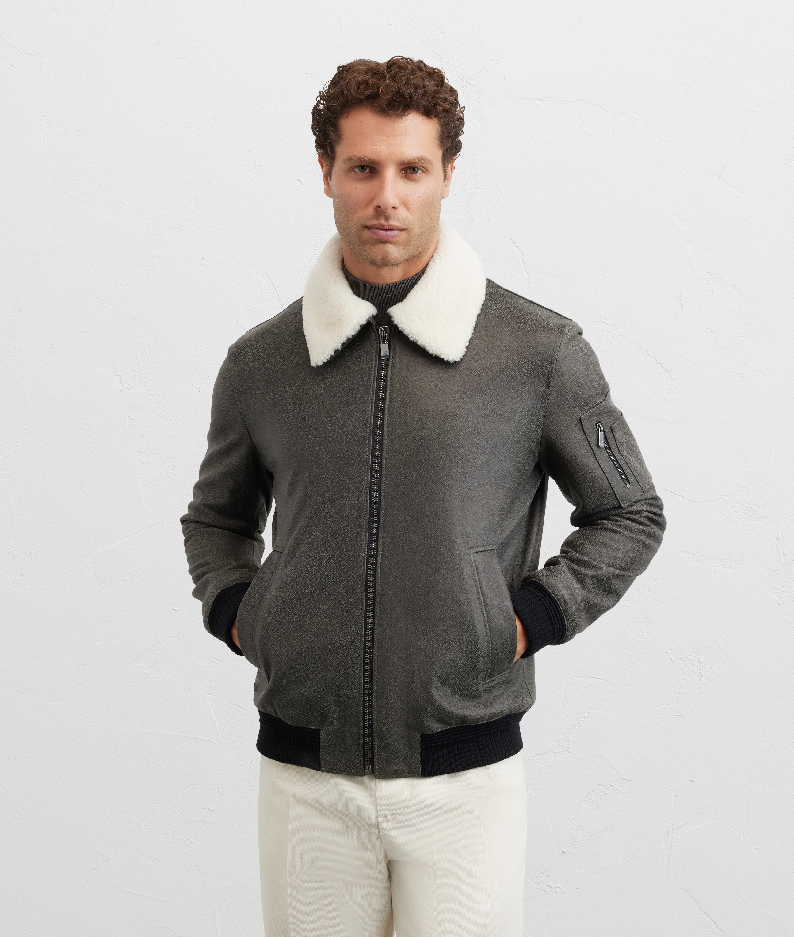 Giacca in vera pelle nera Invernale da uomo casual ed elegante Red