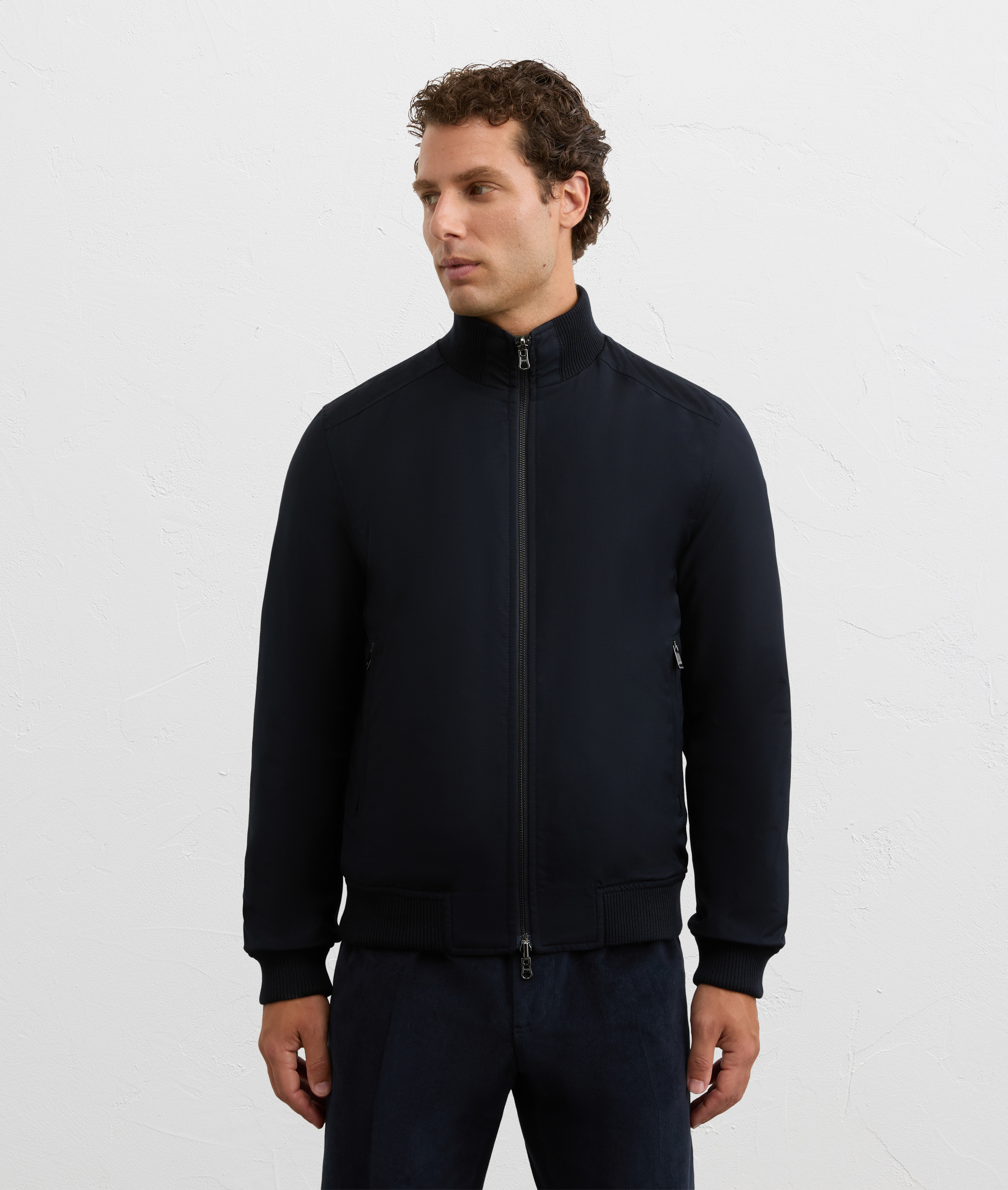 PAL ZILERI　Mouton / Knit Swiching Jacket Shearling Bomber Pal Zileri | Shop Online