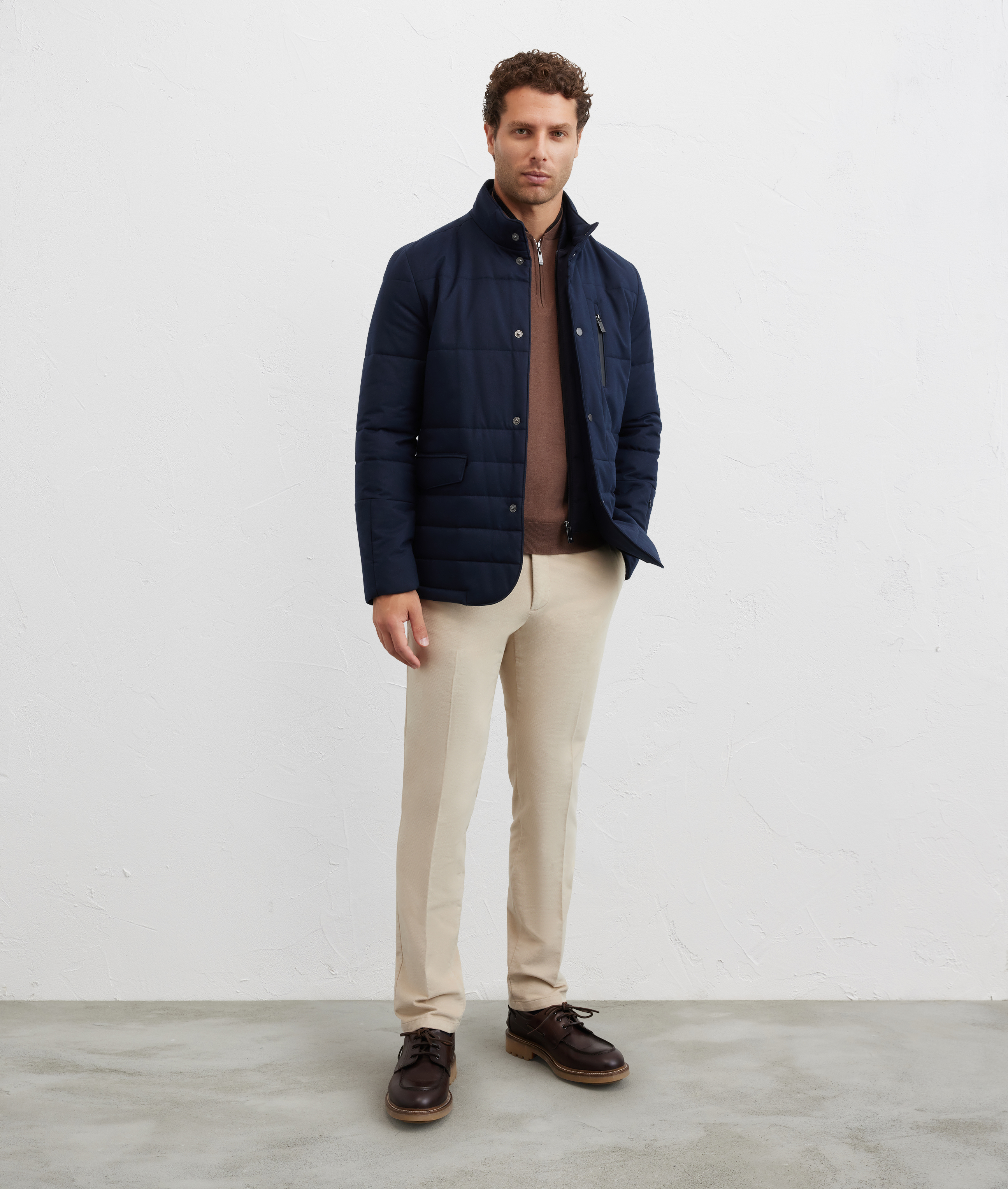 PAL ZILERI　Mouton / Knit Swiching Jacket Shearling Bomber Pal Zileri | Shop Online