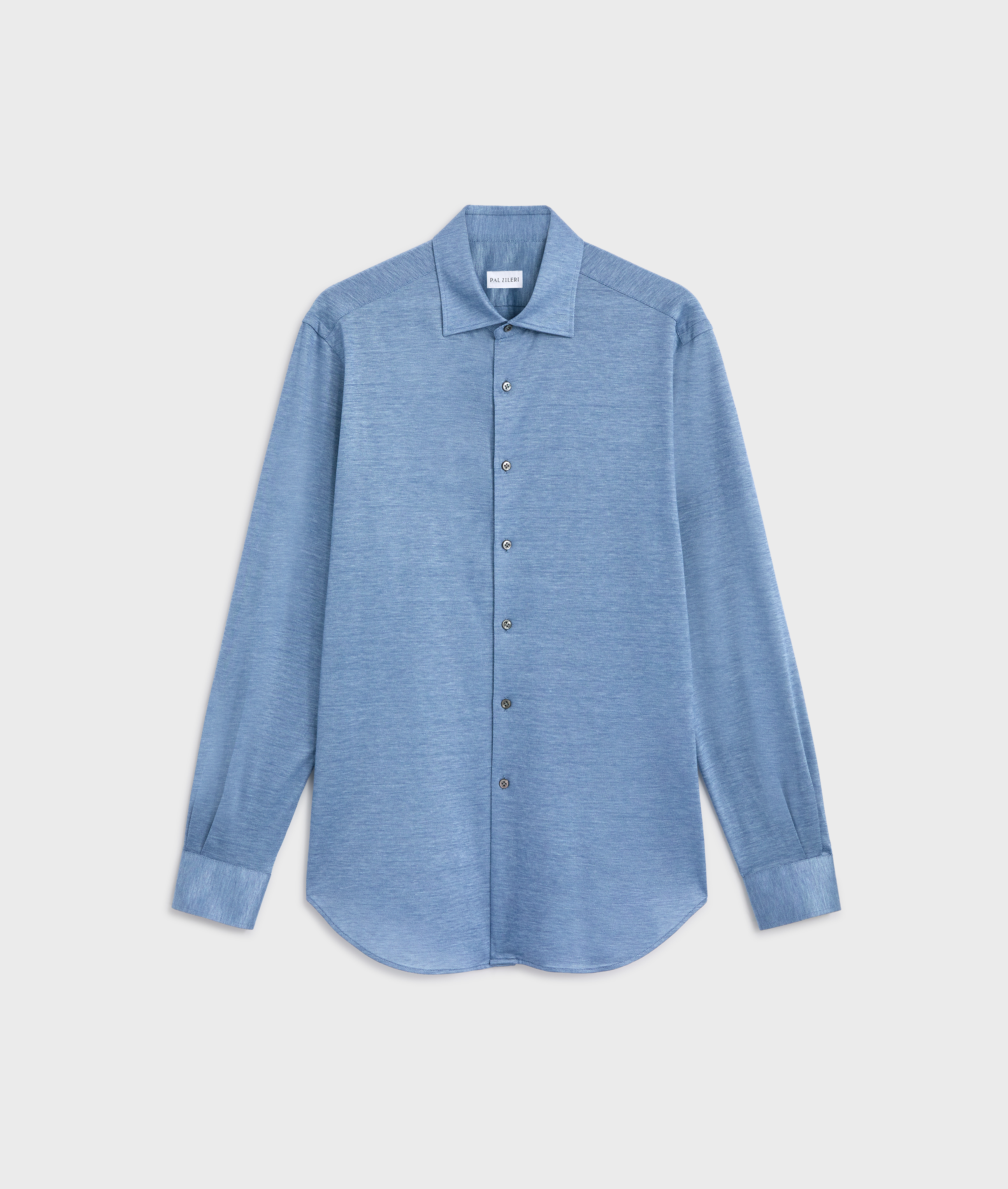 shirt milano collar regular fit in cotton and lyocell light