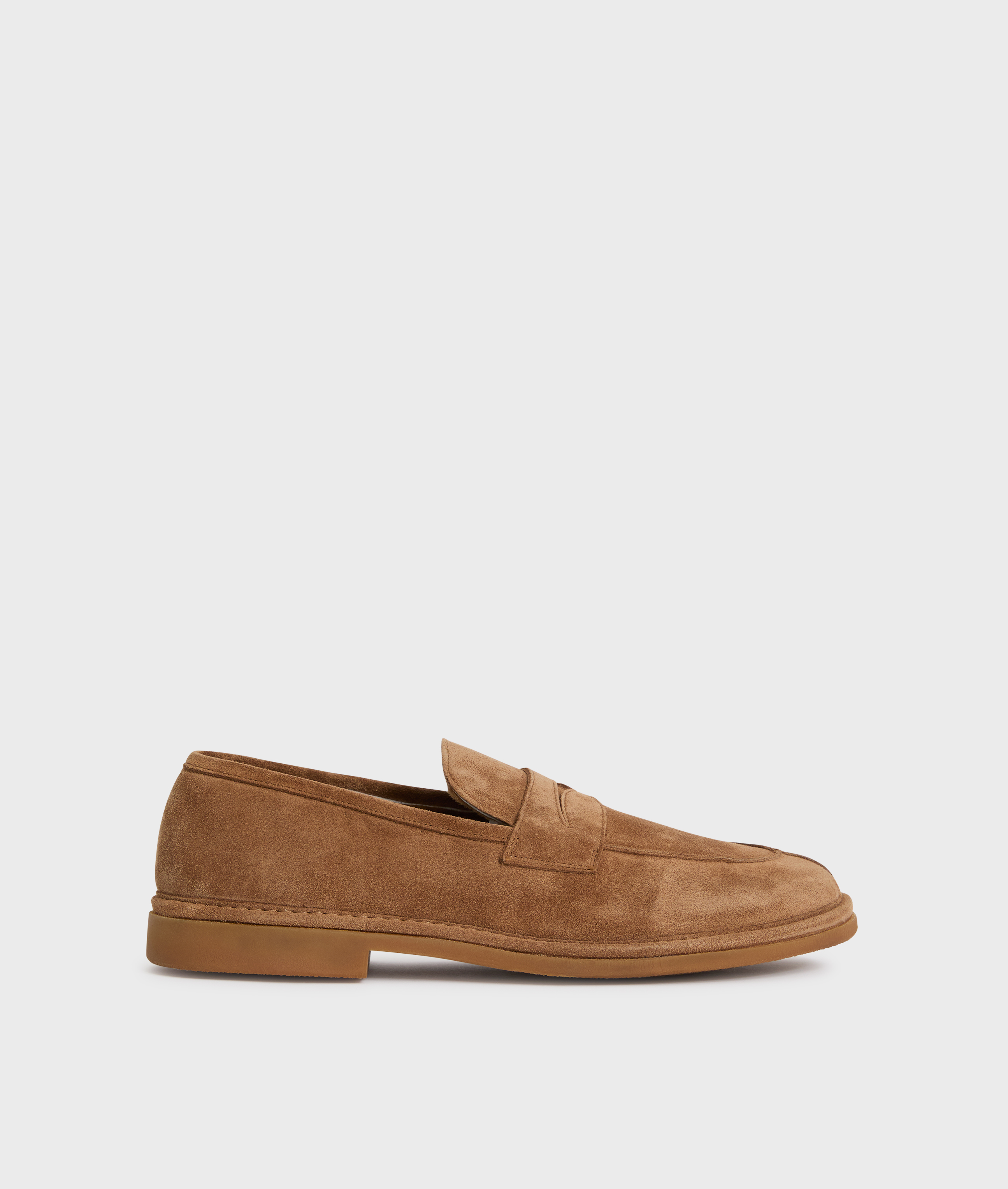 light brown calfskin suede loafers Pal Zileri | Shop Online display picture 3