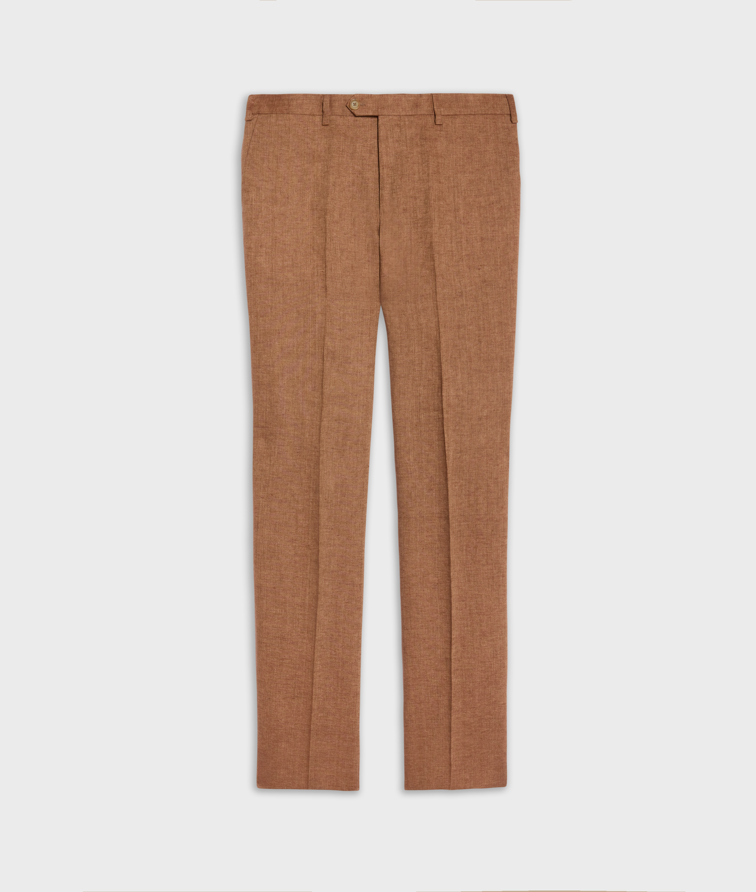 Pantalon Costume Homme Zilli En Laine Superfine Marron - Taille 34, Longueur 36, Détails Cuir