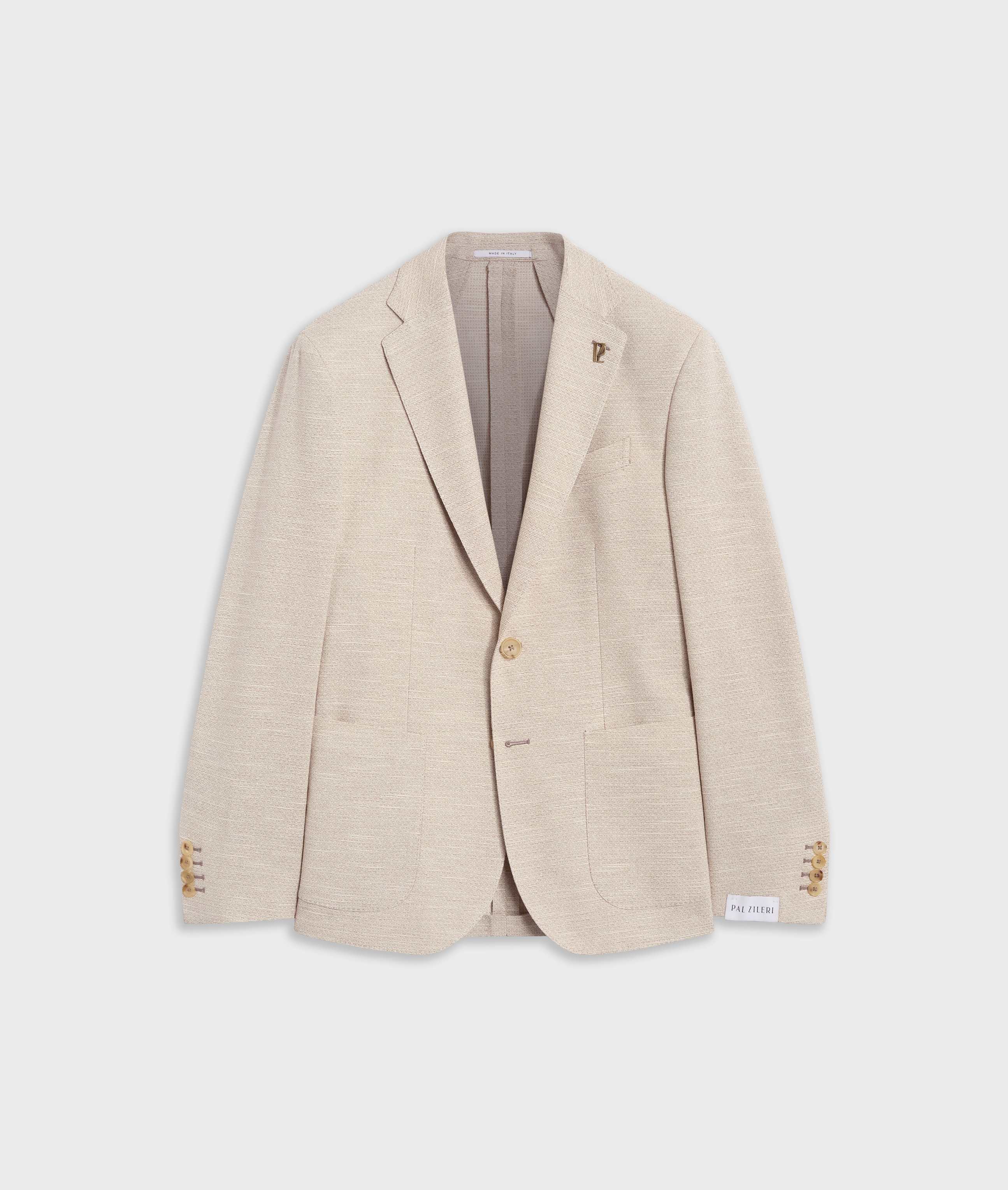natural micro effect mixed cotton unlined jacket Pal Zileri | Shop