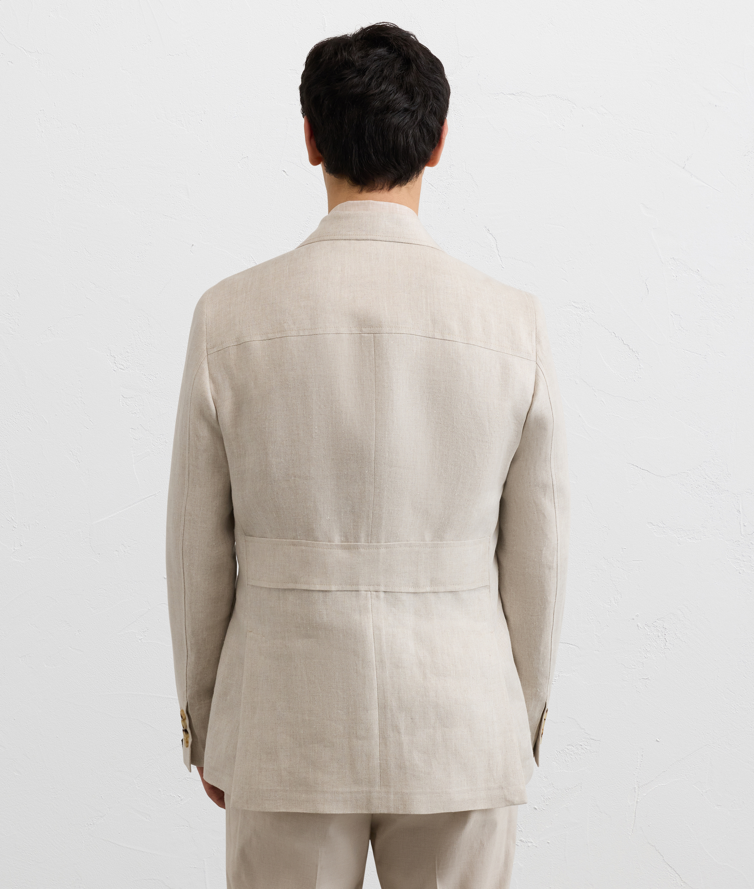 natural colored linen brera line unlined hunting jacket Pal Zileri