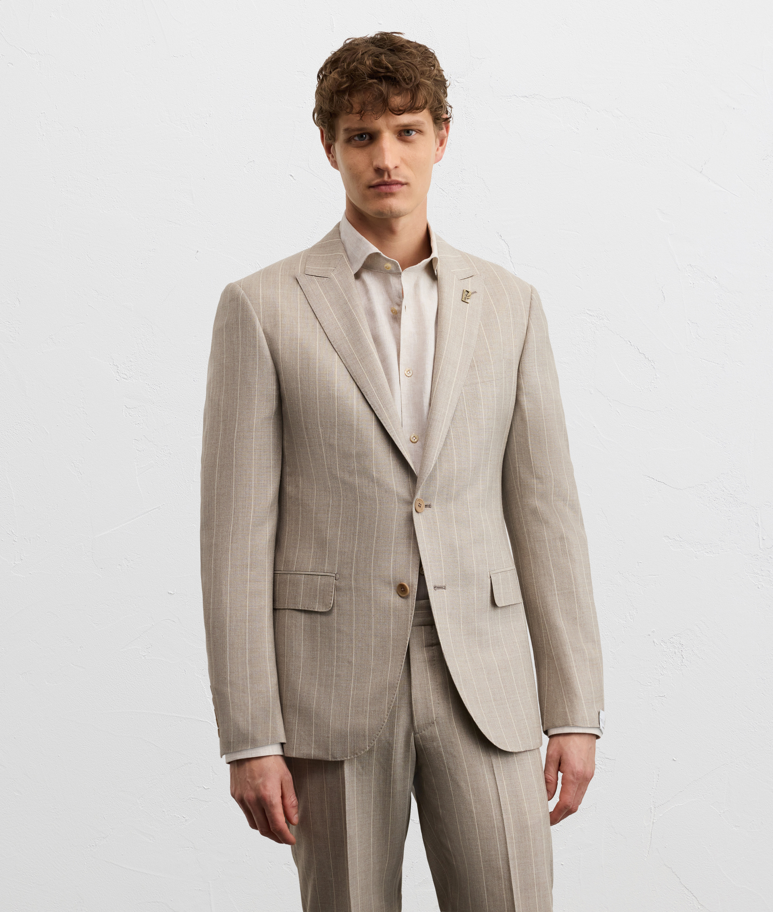 light brown silk single breasted jacket Pal Zileri | Shop Online