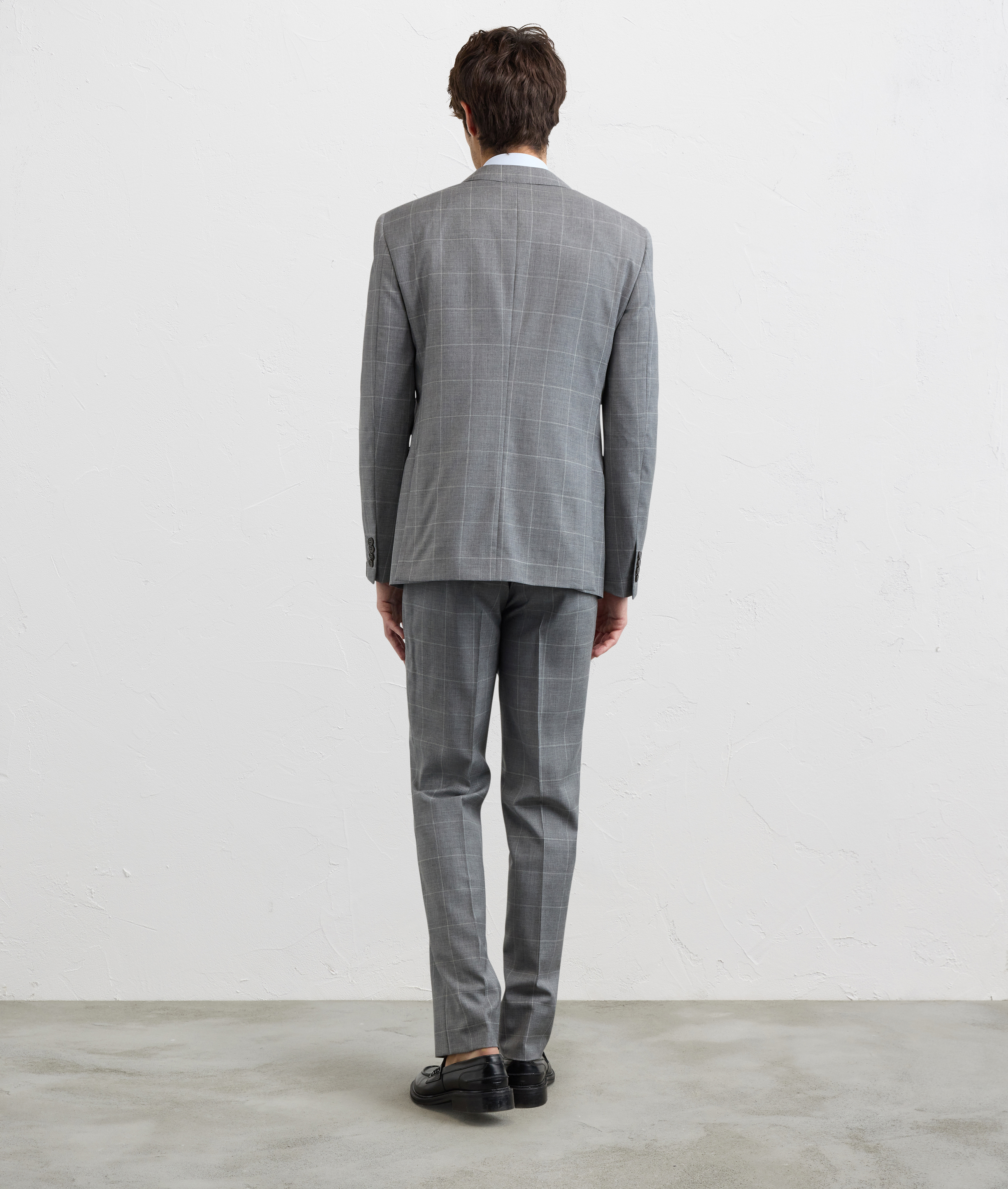 grey virgin wool key line checked suit Pal Zileri | Shop Online