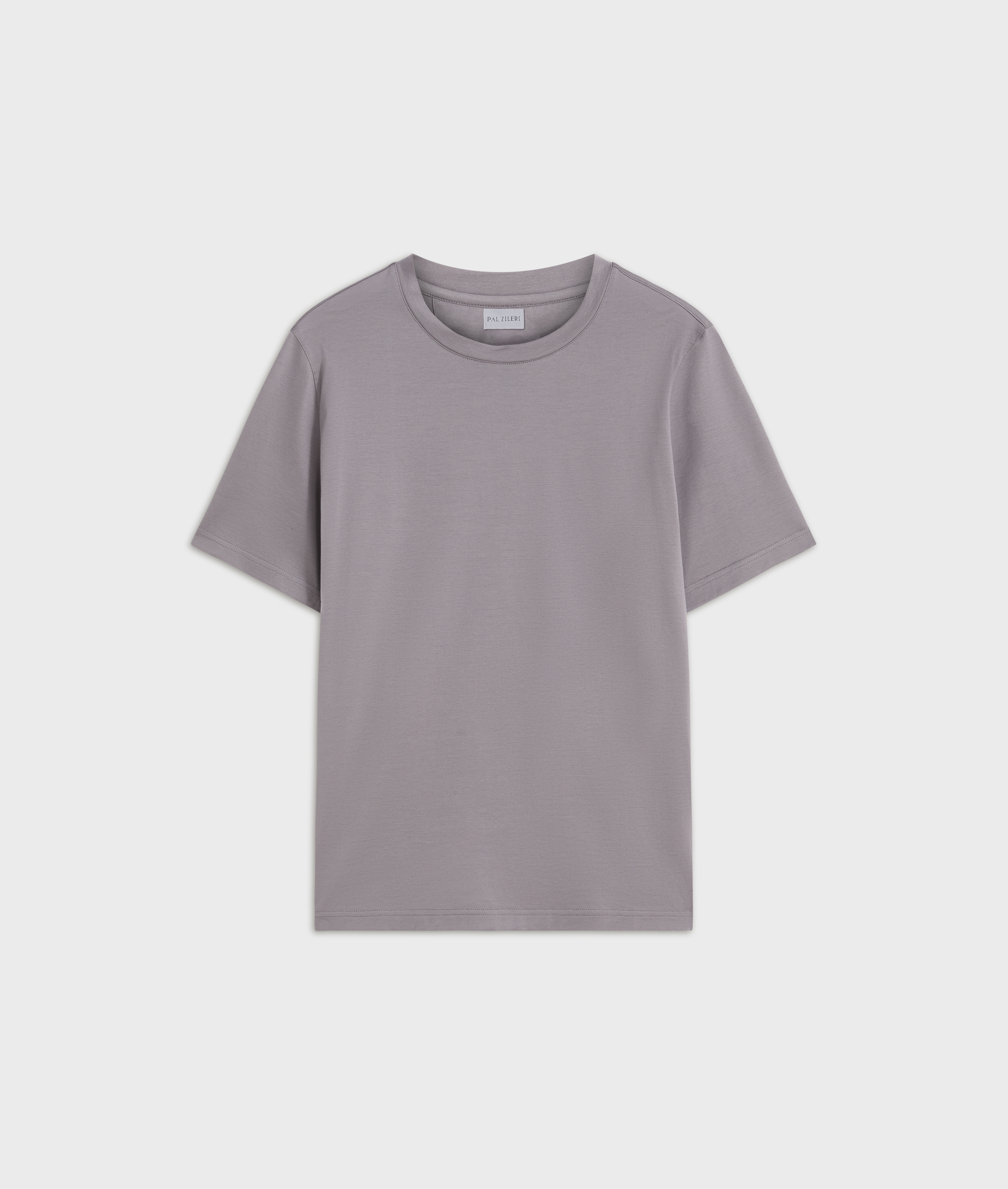 light grey mercerized cotton jersey short sleeved t shirt Pal