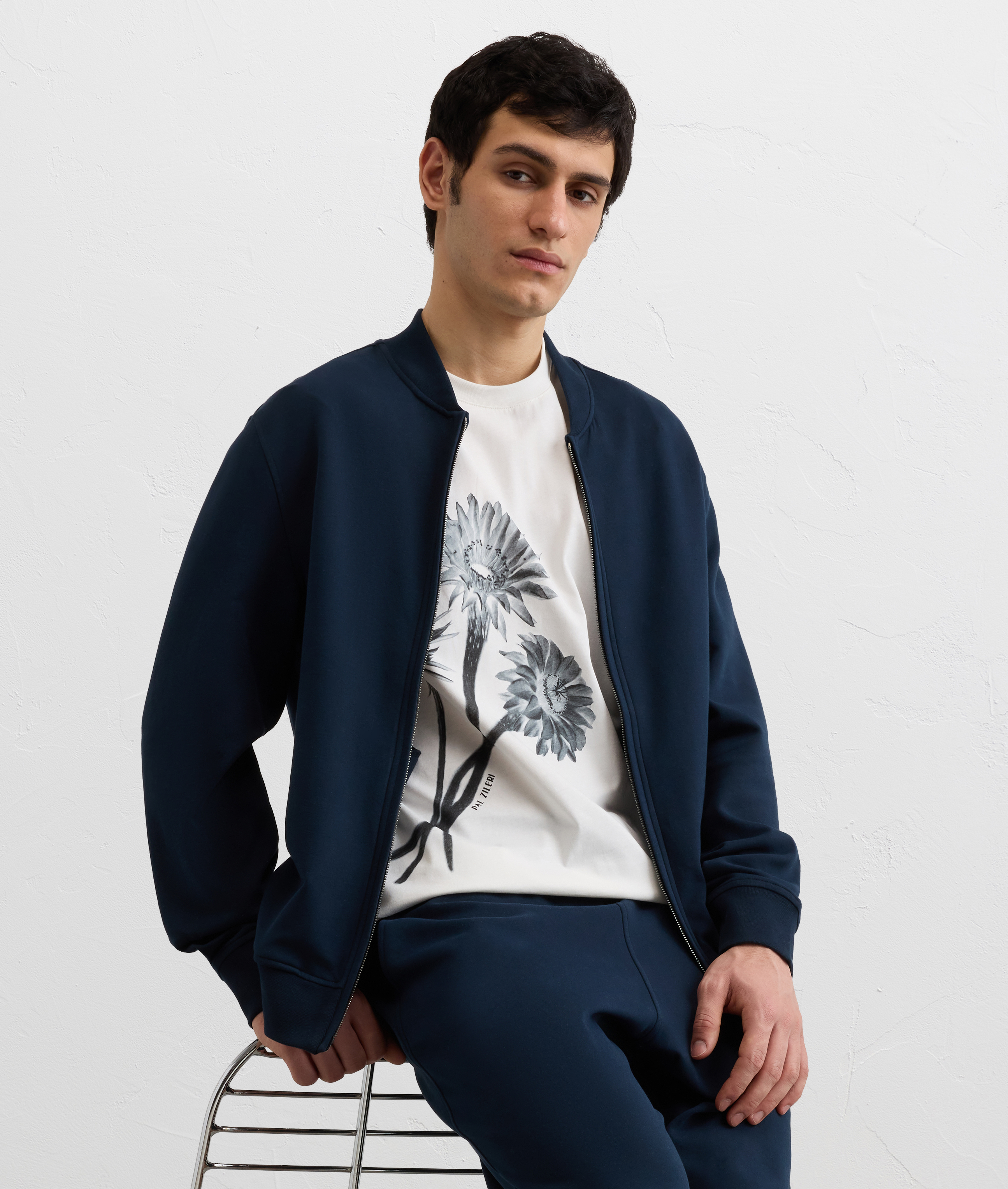 white printed cotton t shirt Pal Zileri | Shop Online