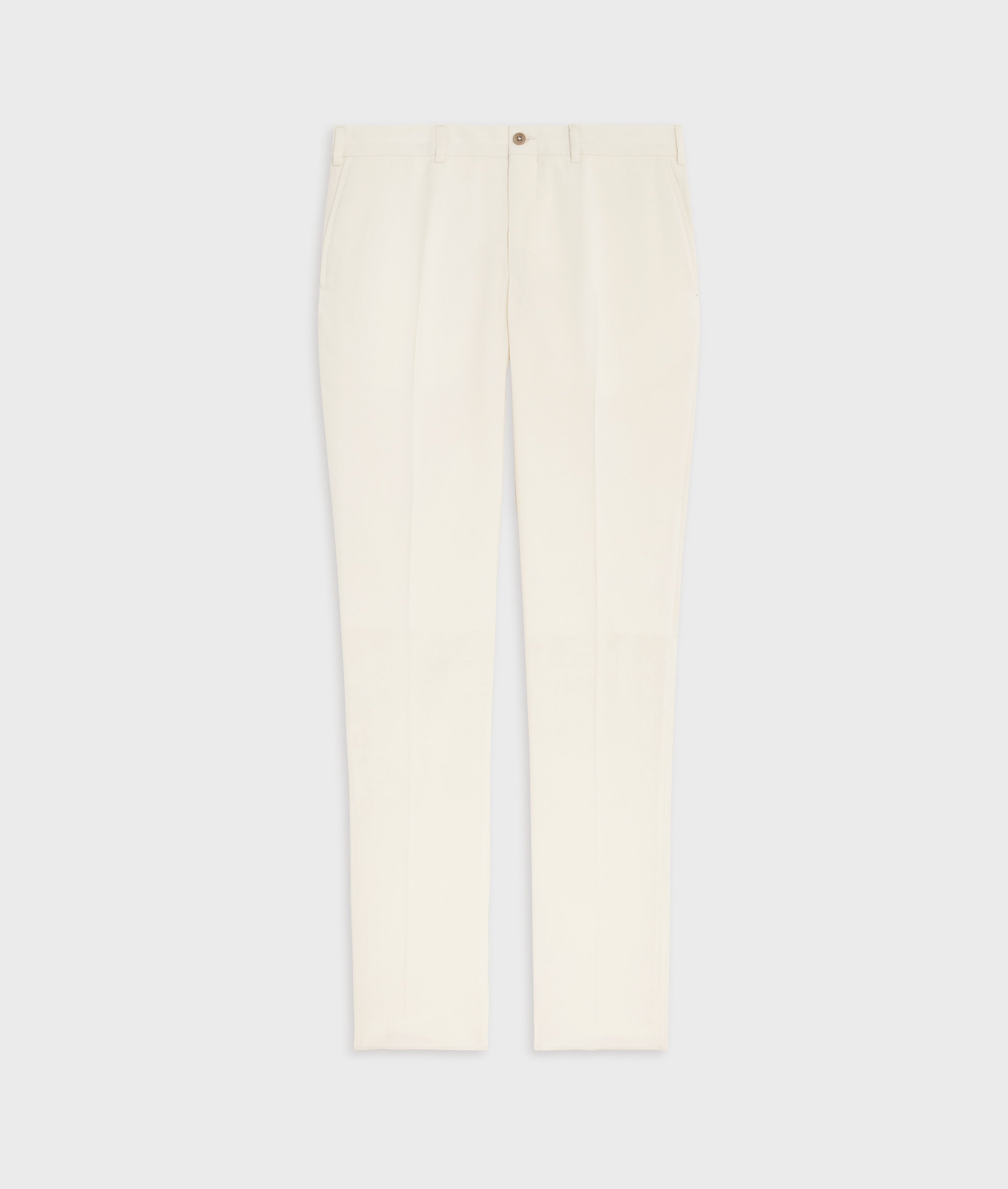 pure white wool canvas flat front chino Pal Zileri | Shop Online