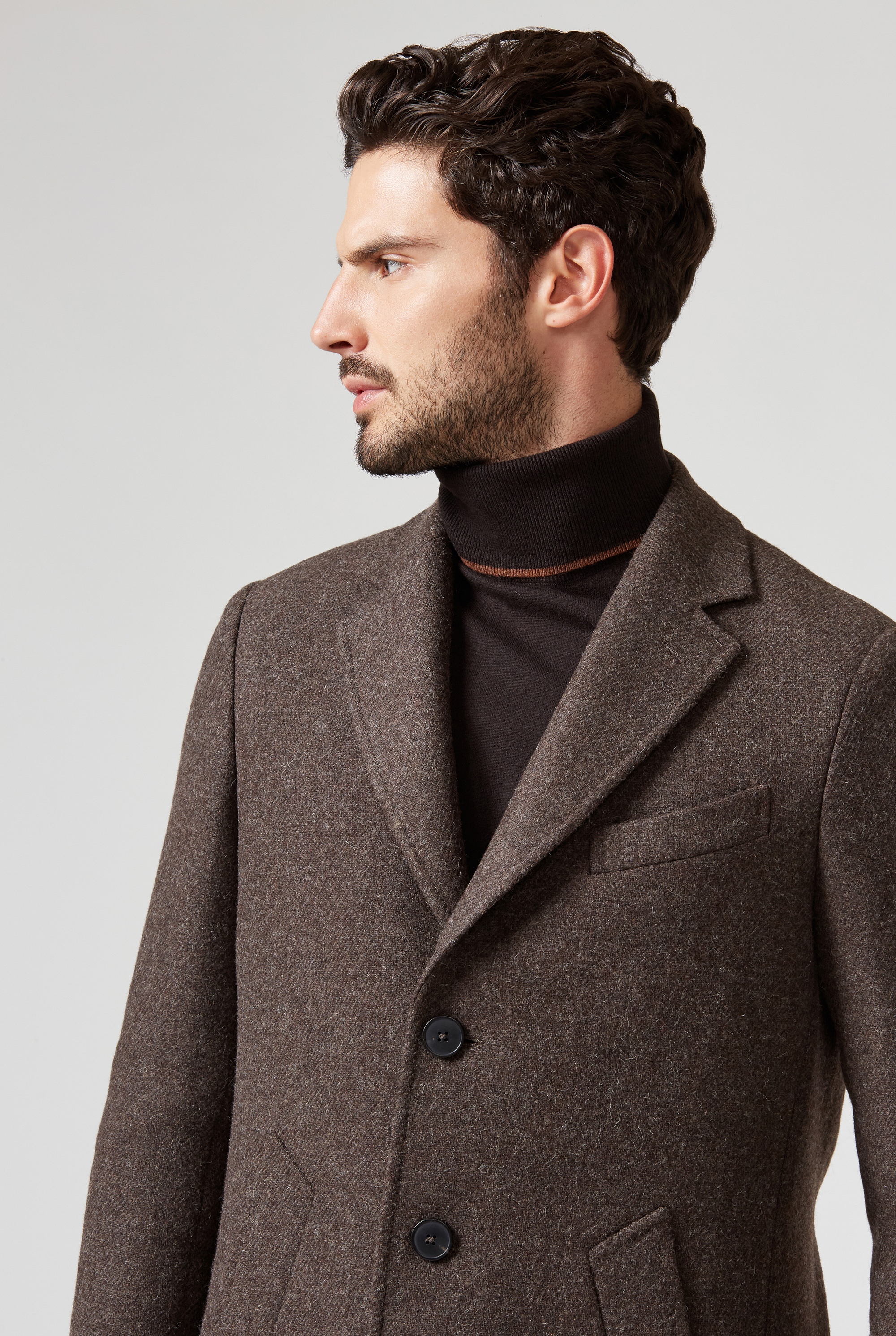 PAL ZILERI カシミア100% ブラウン ロングコート PAL ZILERIカシミア