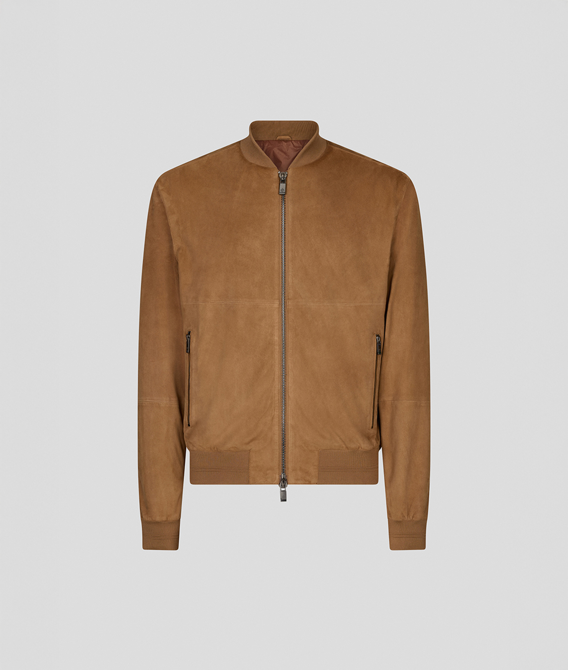 Bomber ultraleggero in suede marrone chiaro - Capispalla - Pal Zileri | Official Website