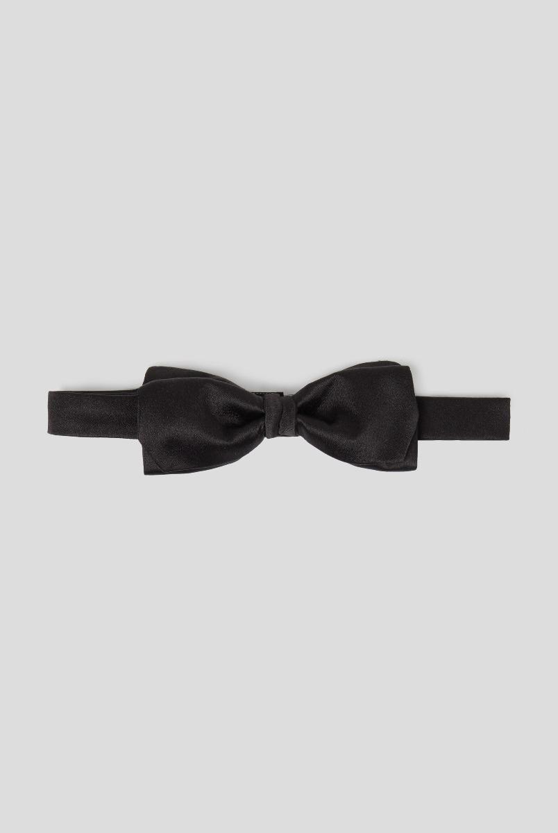 Bow Tie in Silk Satin with Adjustable Closure Black | Pal Zileri
