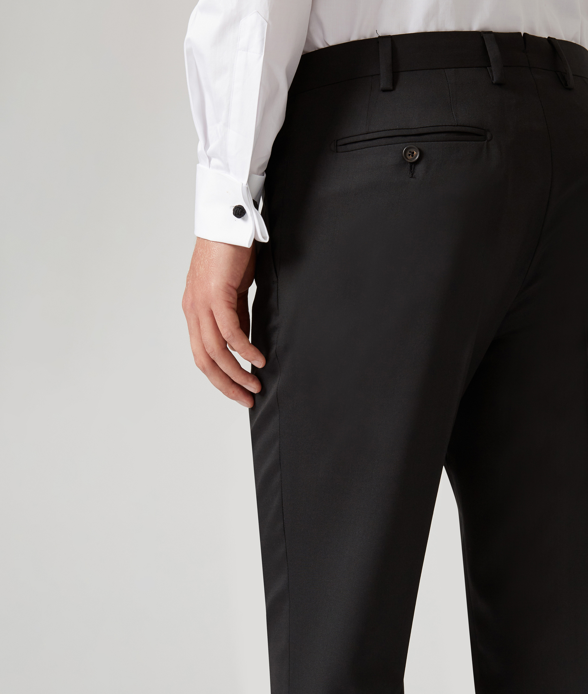 Classic Pants in Pure Wool with Front Crease Black | Pal Zileri