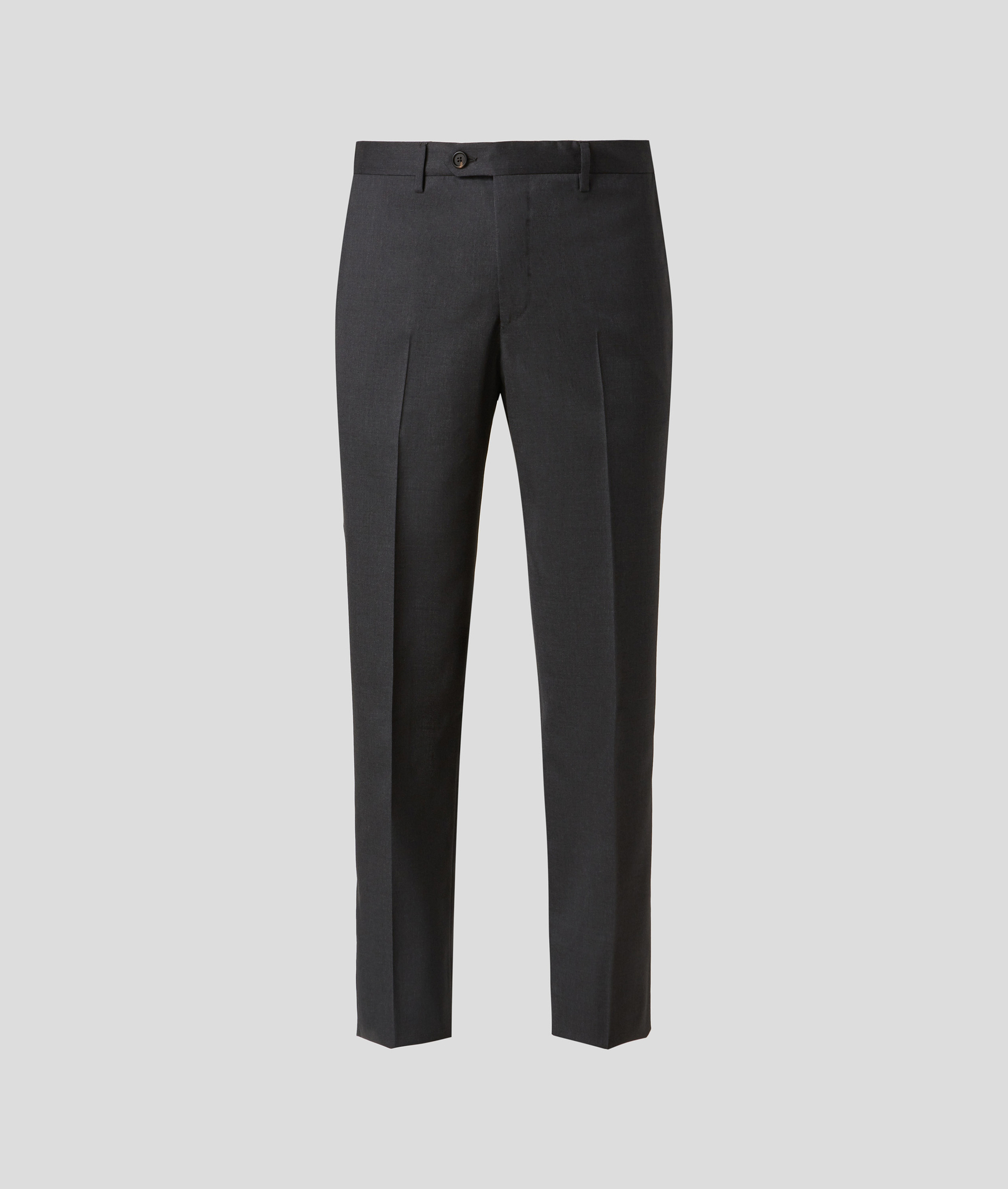 Classic Pants in Pure Wool with Front Crease Dark Grey | Pal Zileri