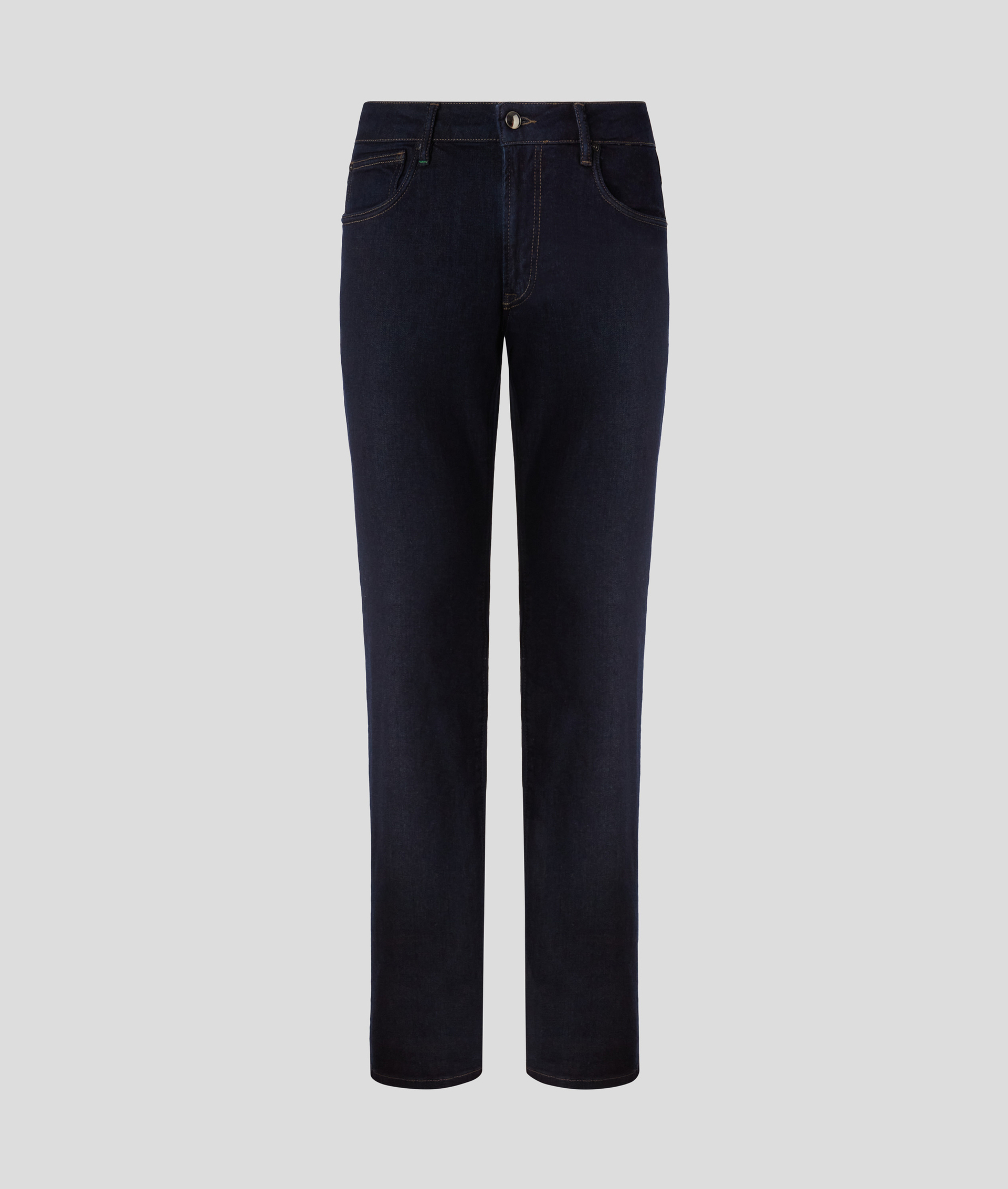 5 Pocket Pants in Denim Stone Washed Effect Navy Blue | Pal Zileri