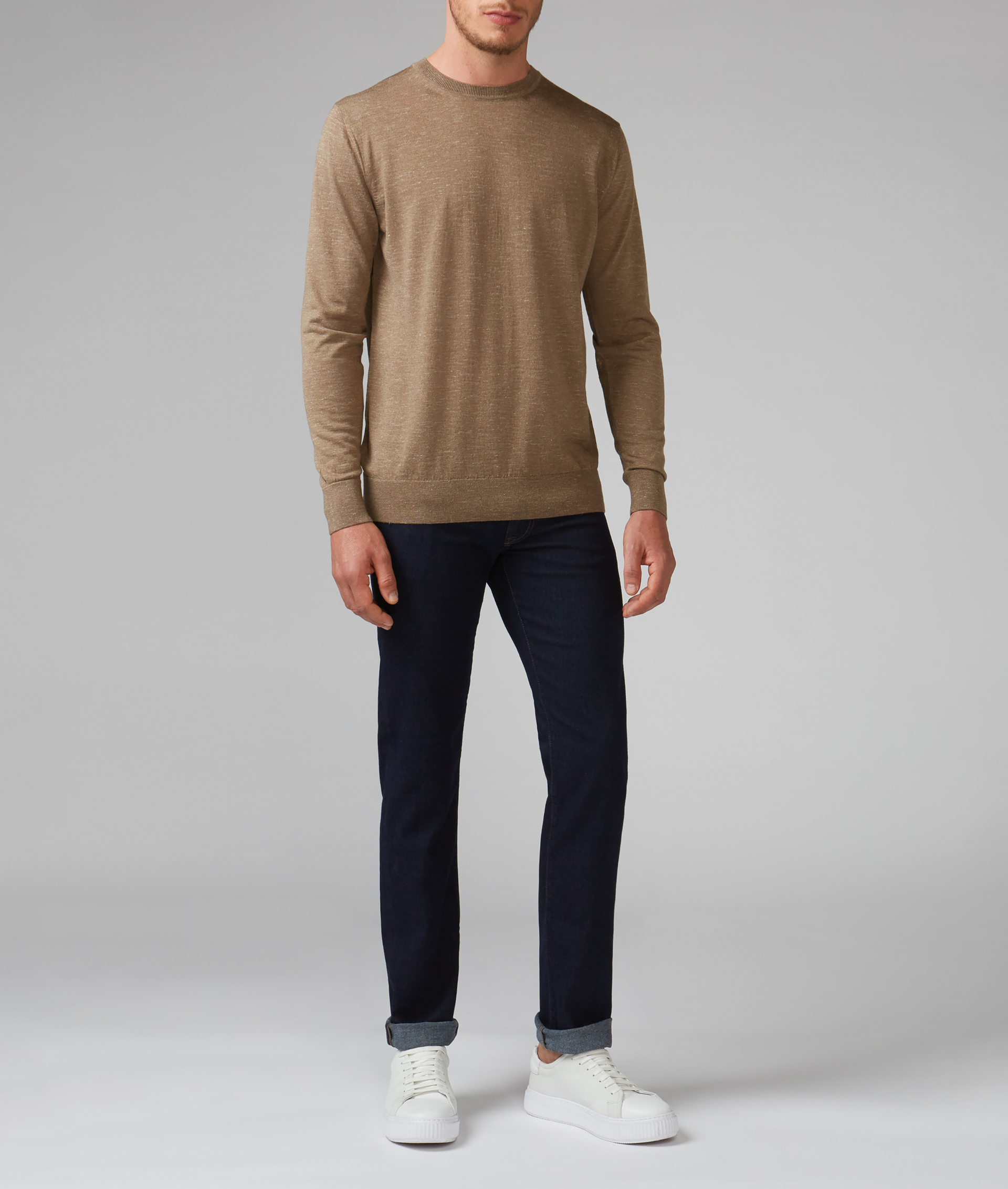 Pantaloni in Denim 5 Tasche Effetto Stone Washed Blu Navy | Pal Zileri