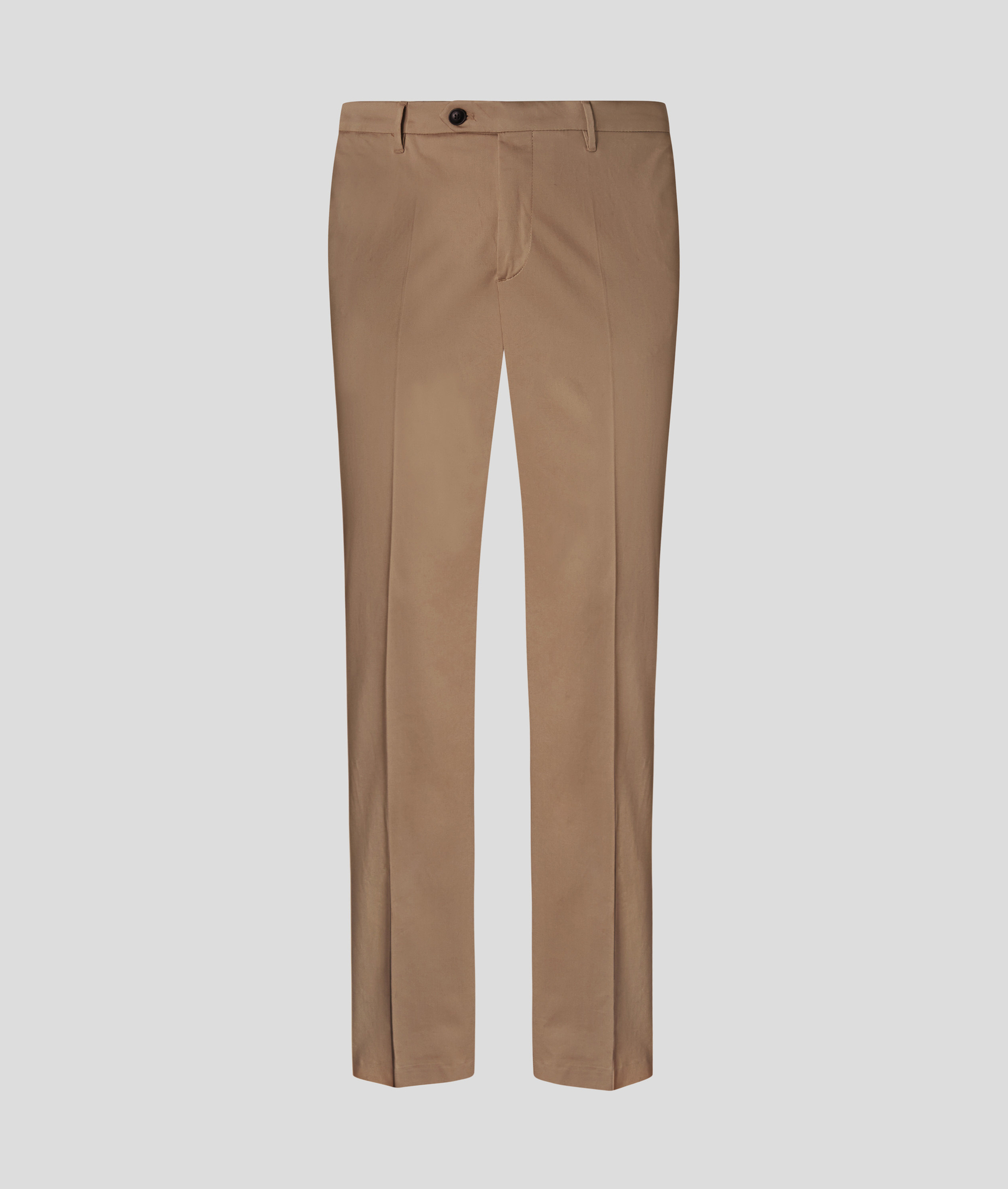 Chino Pants in Stretch Cotton Slim Fit Light Brown | Pal Zileri