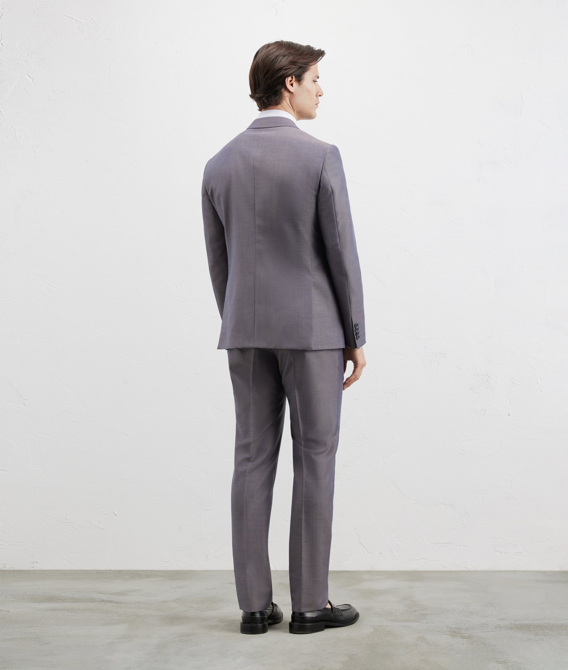 Key Suit In Wool Mohair And Technical Fabric With Melange Pattern Blue | Pal Zileri