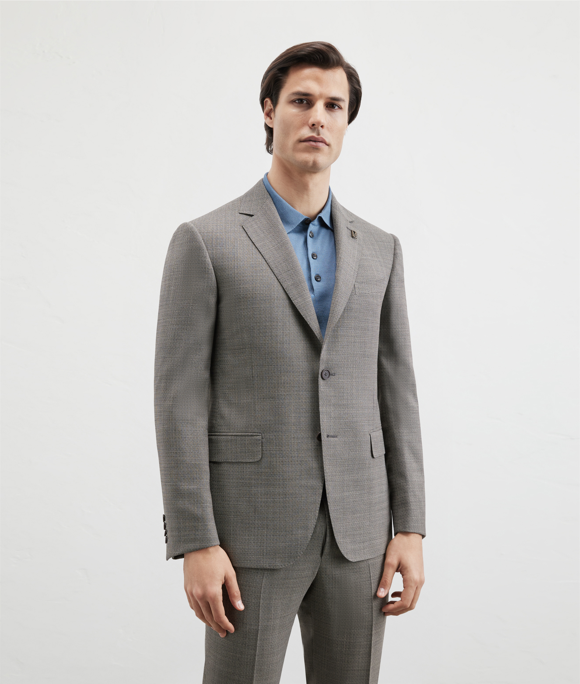 Key Suit In Stretch Wool And Technical Fabric Light Brown | Pal Zileri