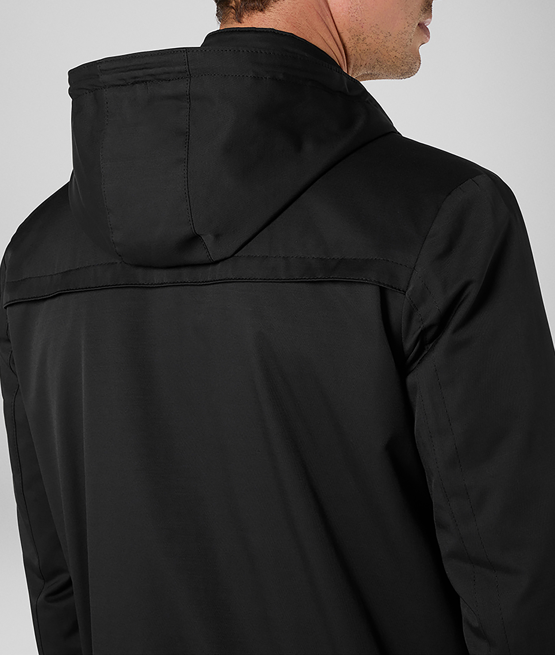 Oyster Field Jacket in Nylon and Cotton with Removable Padding Black | Pal Zileri