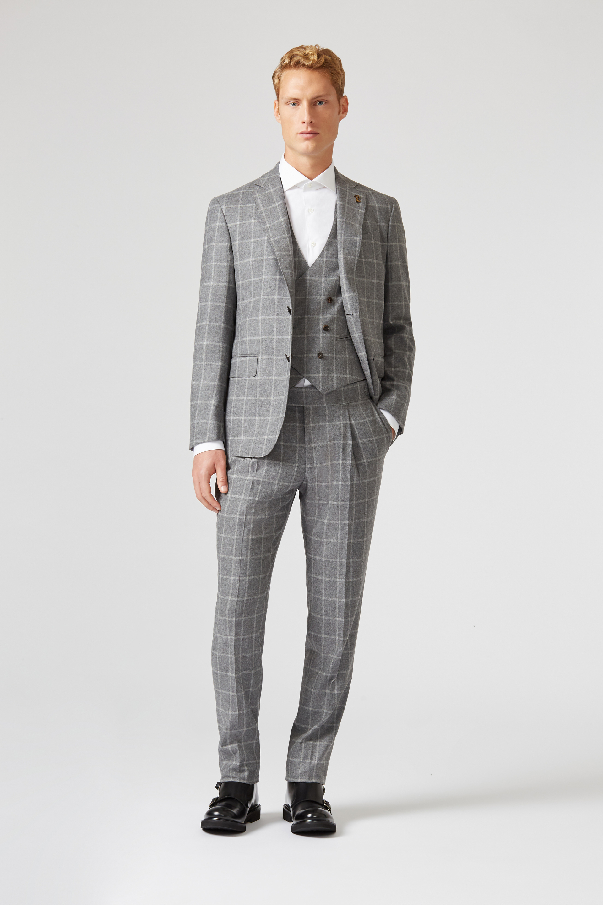 Camicia in Puro Cotone con Collo alla Francese Slim Fit Bianco | Pal Zileri