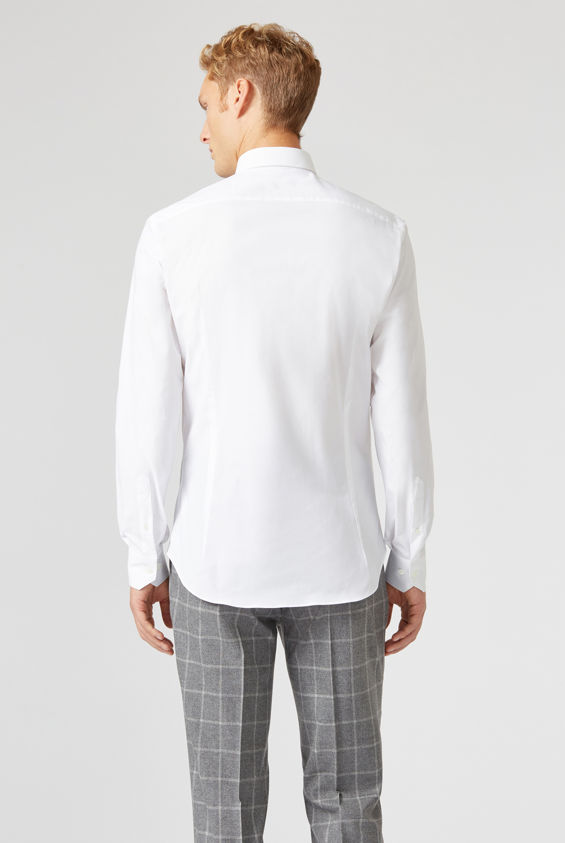 Camicia in Puro Cotone con Collo alla Francese Slim Fit Bianco | Pal Zileri
