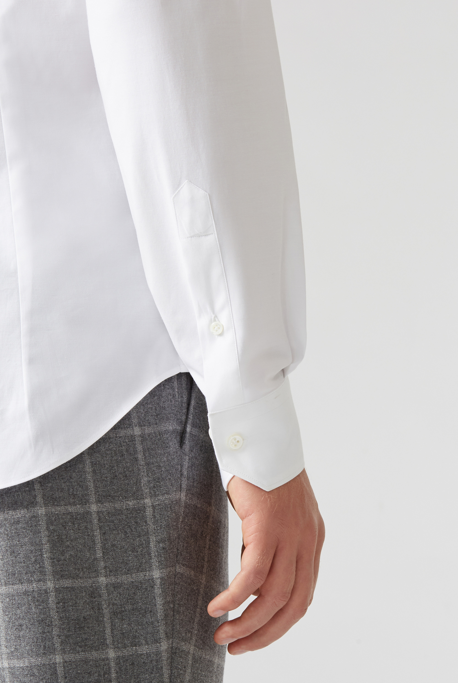 Camicia in Puro Cotone con Collo alla Francese Slim Fit Bianco | Pal Zileri