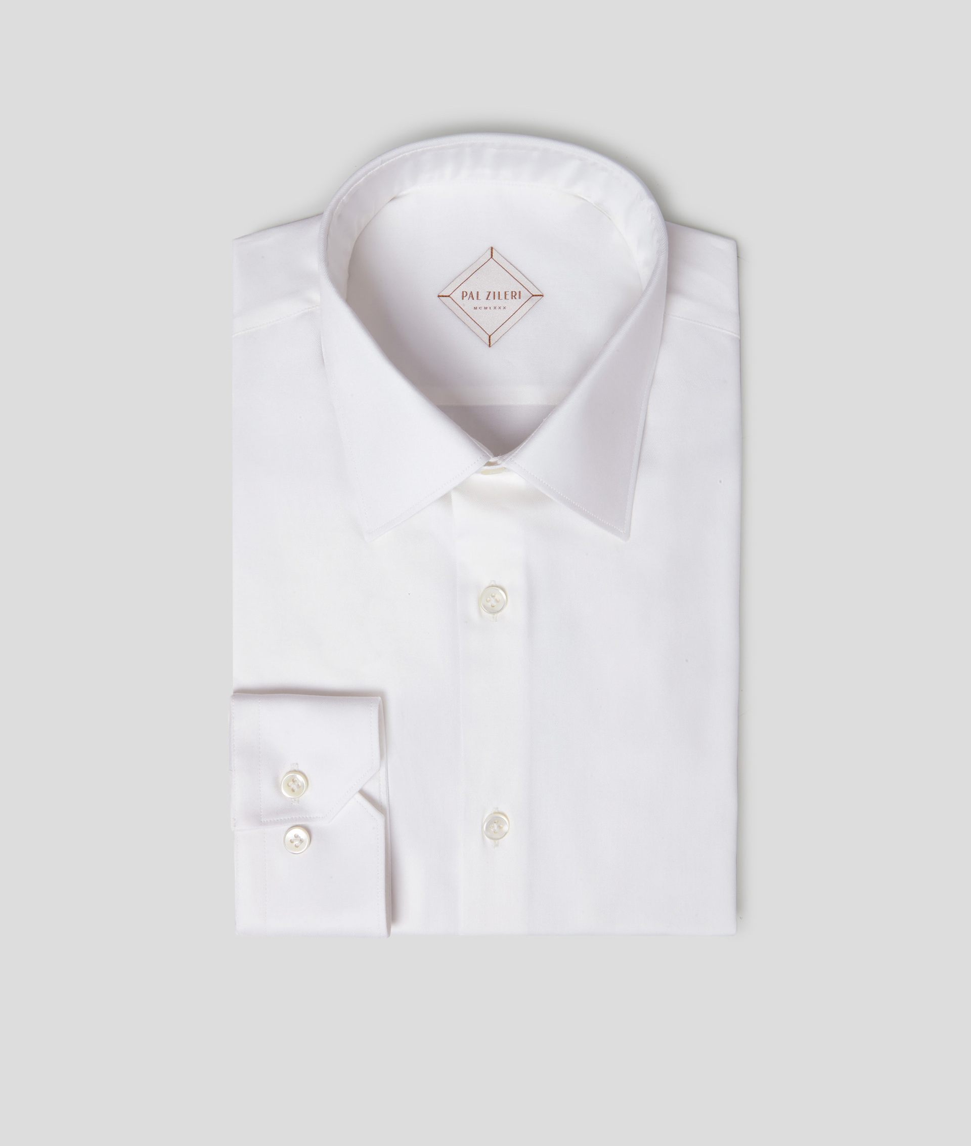 Slim Fit Shirt in Pure Cotton with French Collar White | Pal Zileri
