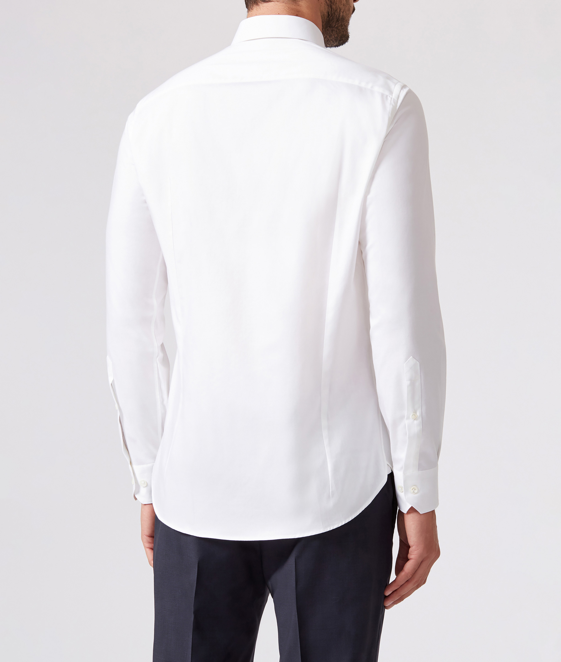 Slim Fit Shirt in Pure Cotton with French Collar White | Pal Zileri