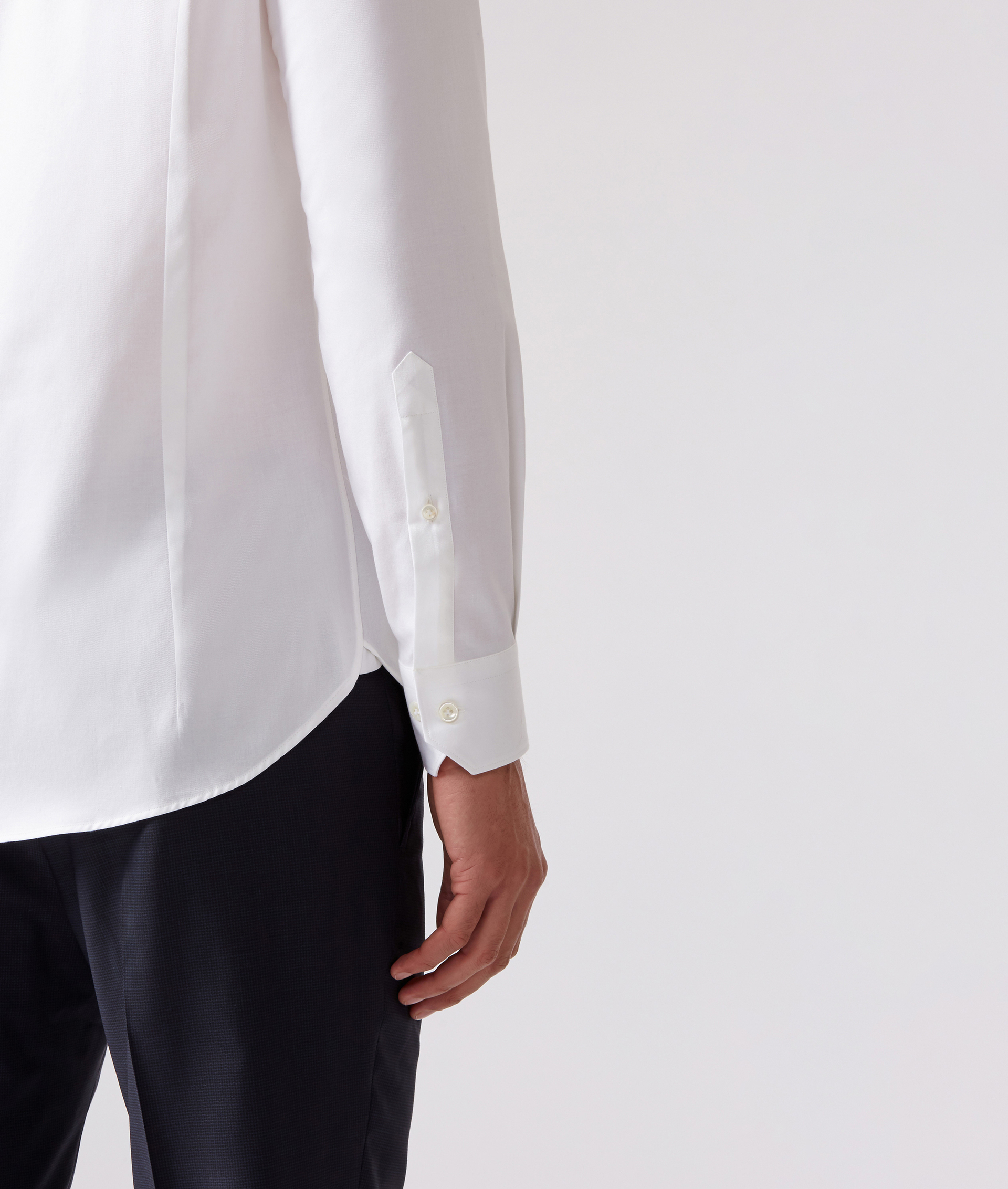 Slim Fit Shirt in Pure Cotton with French Collar White | Pal Zileri