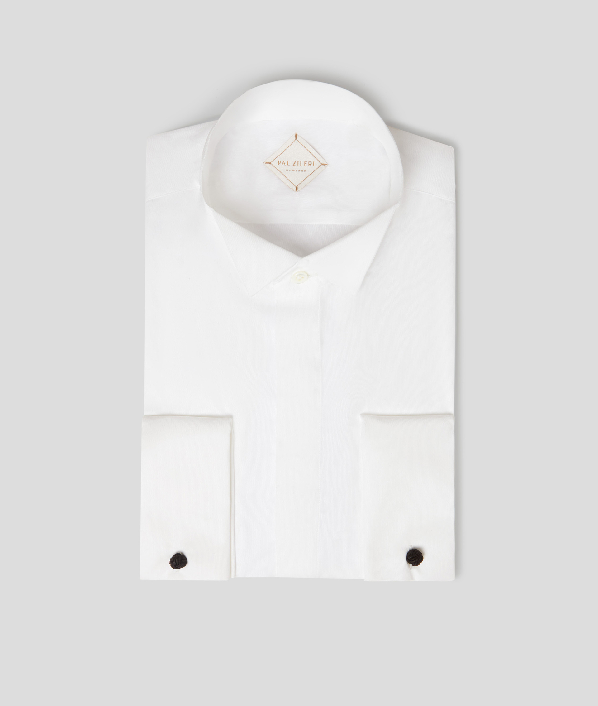 Tuxedo Shirt in Pure Cotton Slim Fit White | Pal Zileri