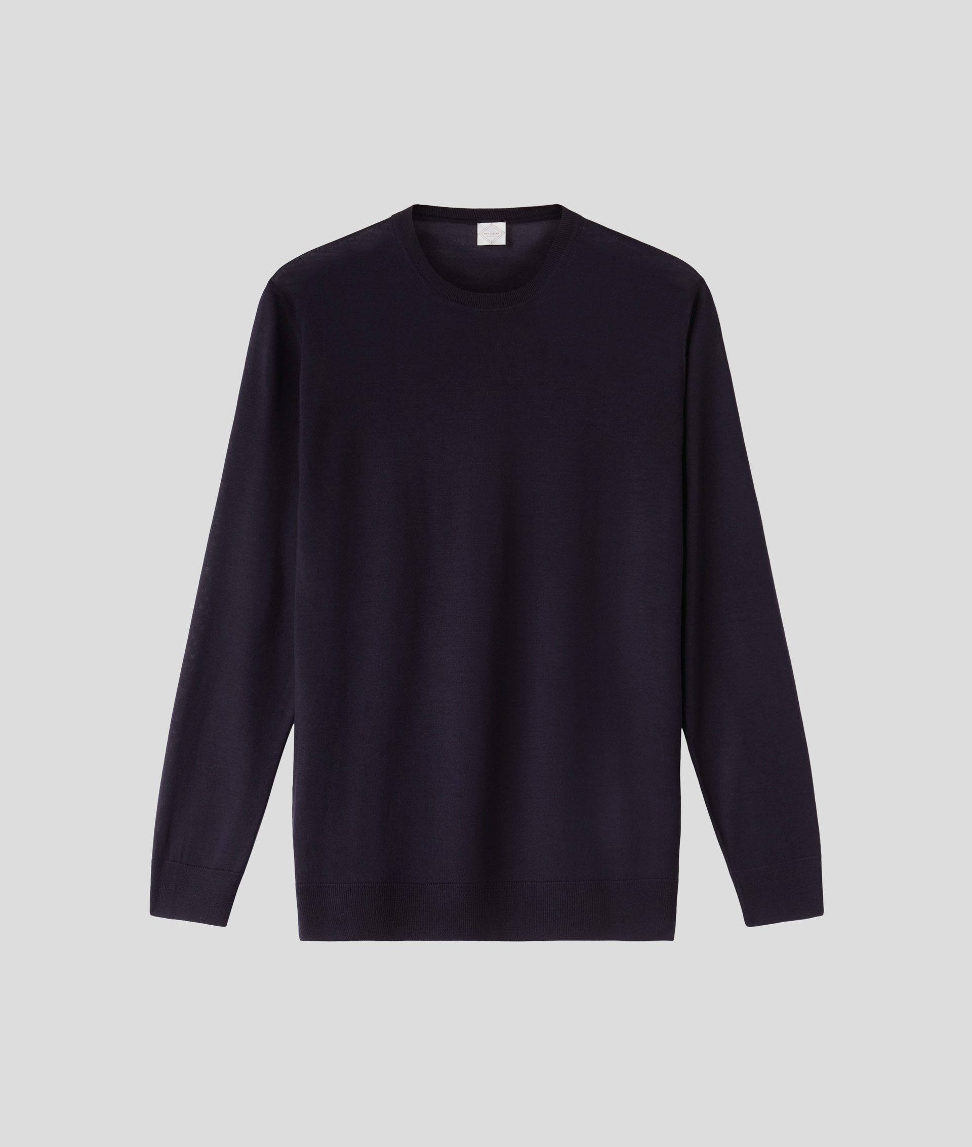 Crewneck Sweater in Virgin Wool Navy Blue | Pal Zileri