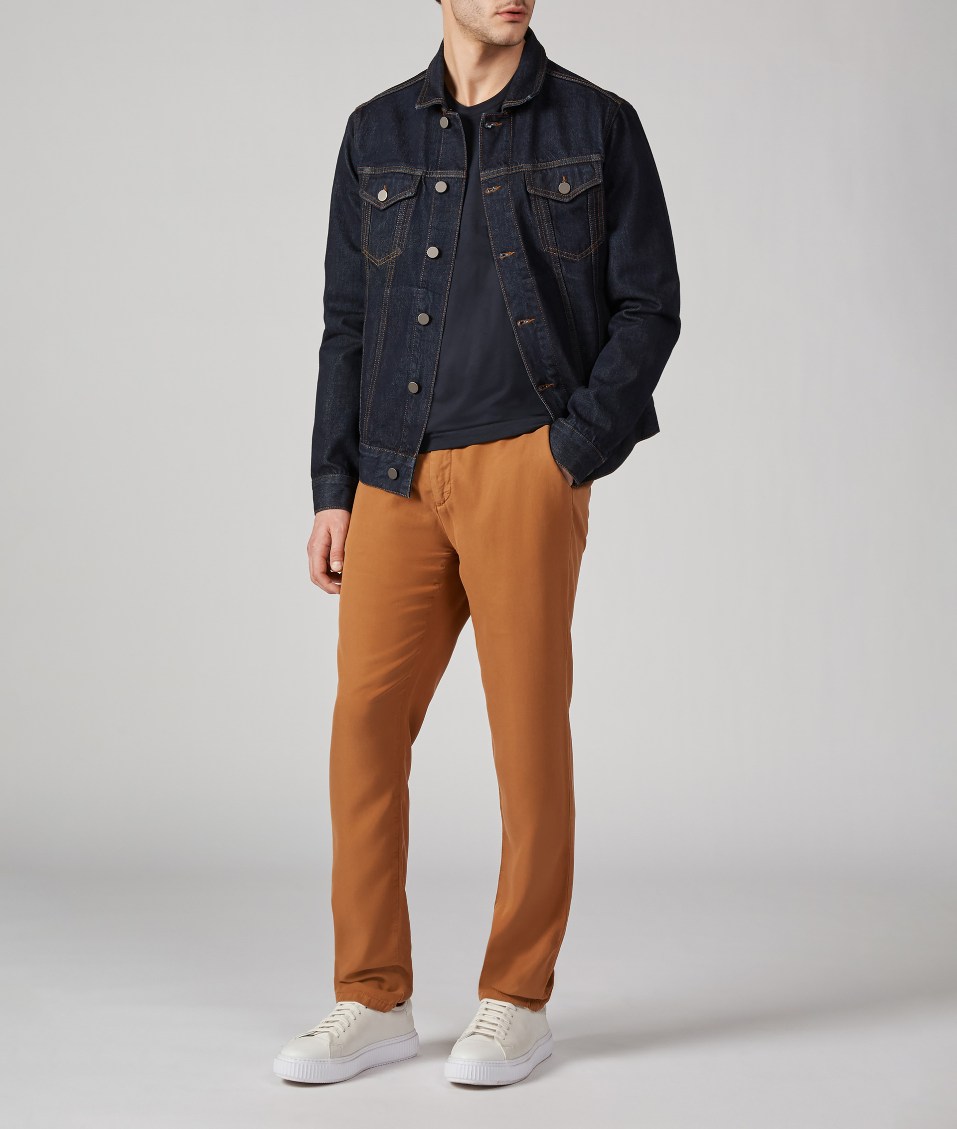 T-shirt in Cotton Jersey Ultra Lightweight Navy Blue | Pal Zileri