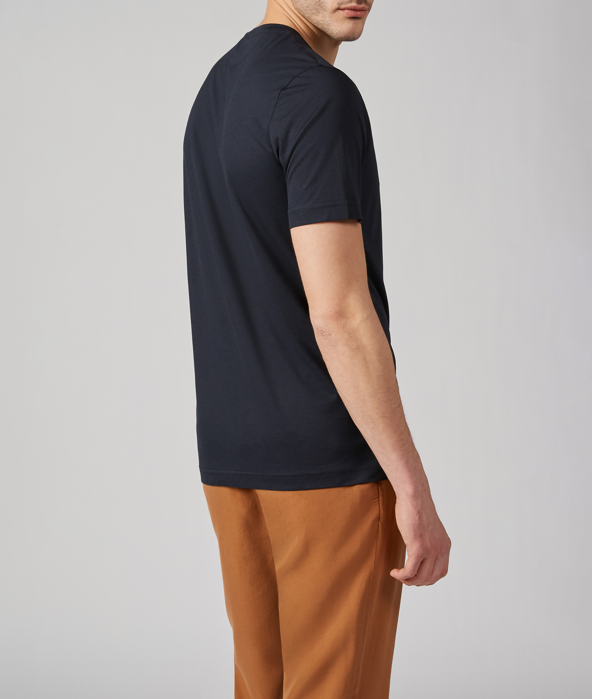 T-shirt in Cotton Jersey Ultra Lightweight Navy Blue | Pal Zileri