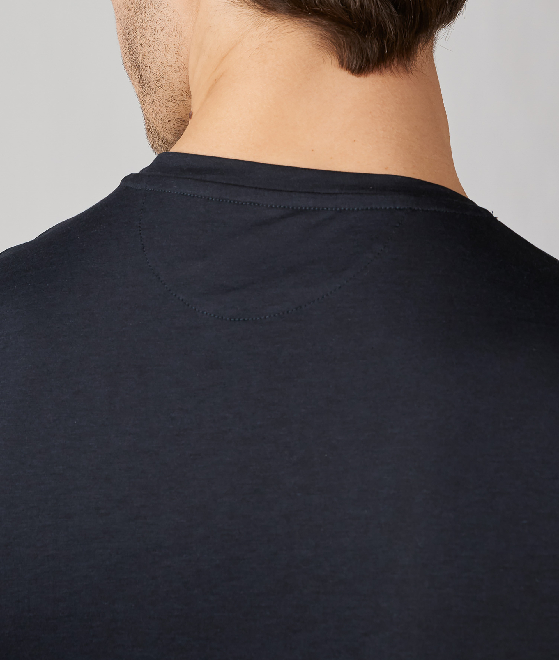 T-shirt in Cotton Jersey Ultra Lightweight Navy Blue | Pal Zileri