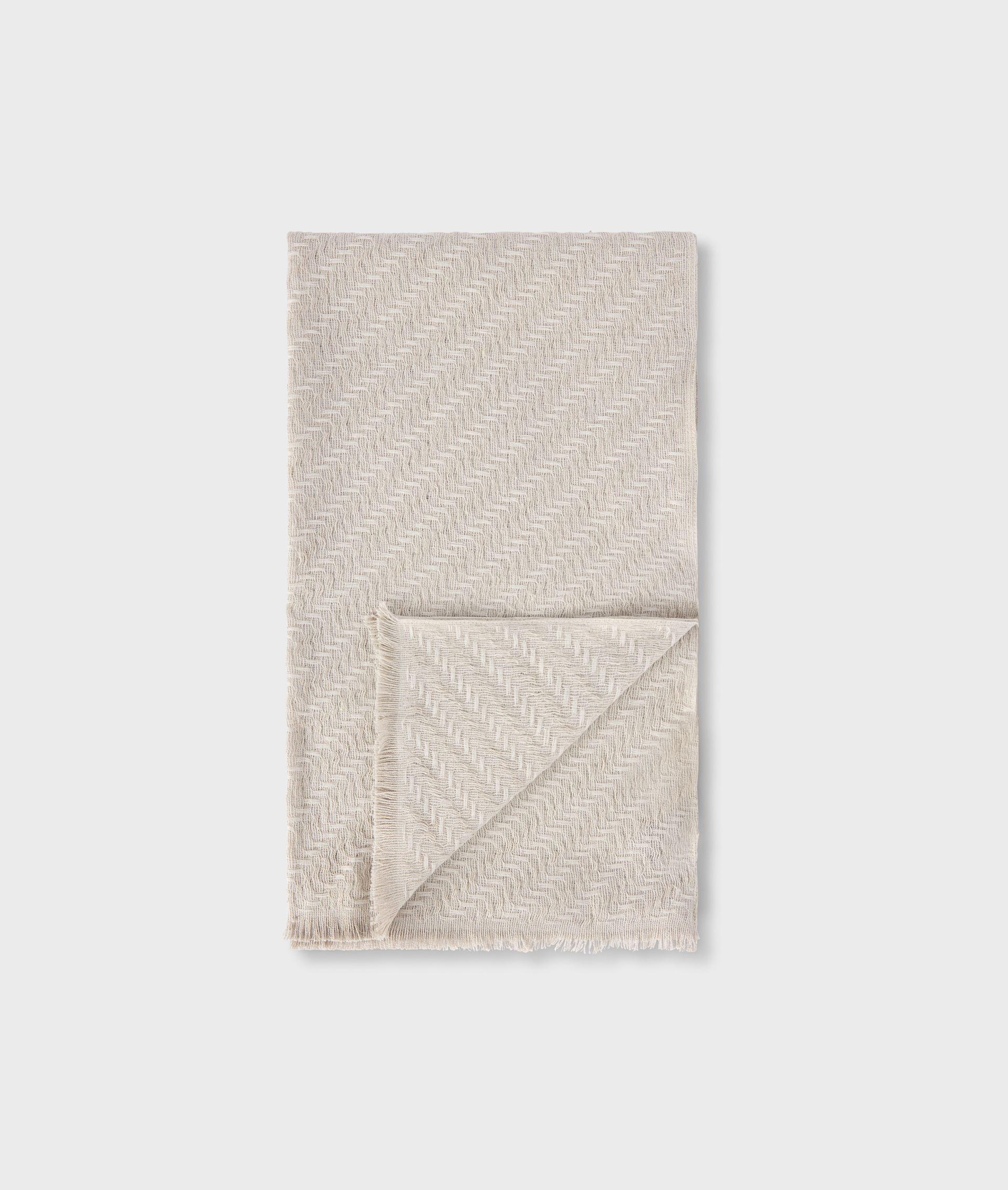Woven Scarf In Cotton And Linen Light Green | Pal Zileri