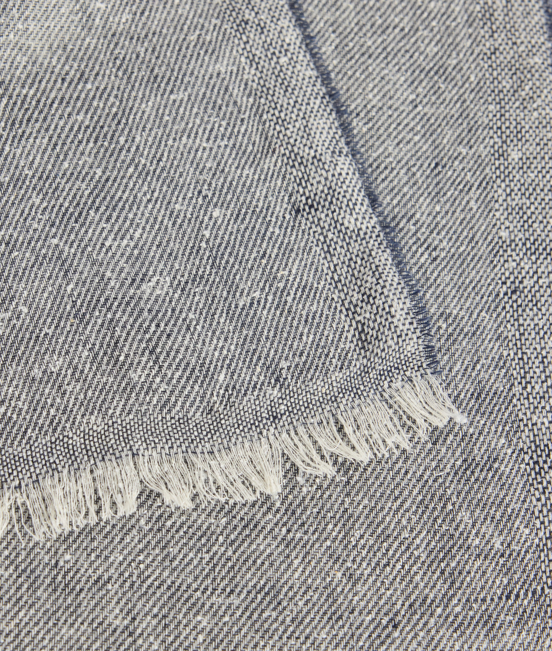 Sciarpa con motivo jacquard in lino e seta grigio scuro | Pal Zileri