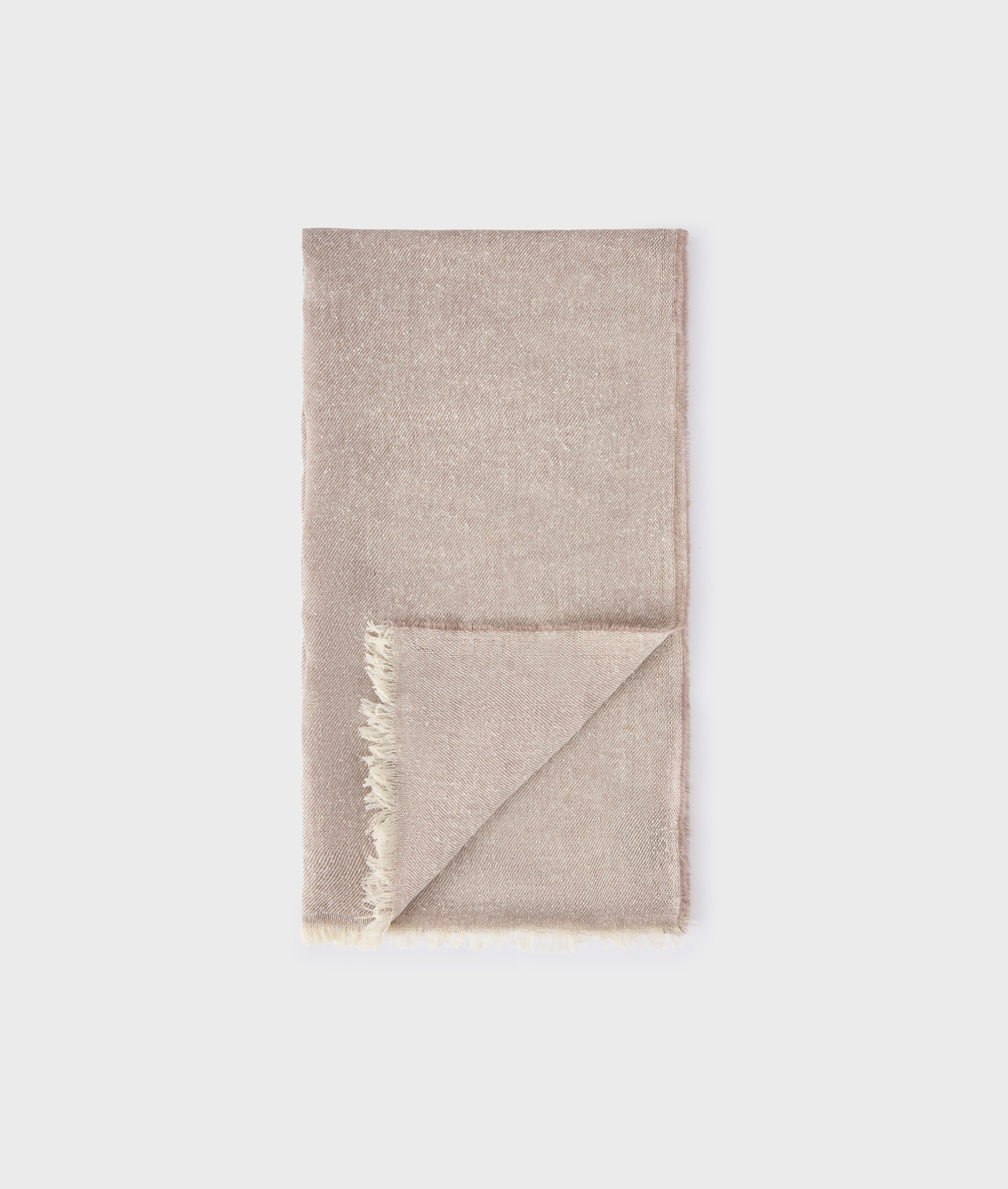 Woven Scarf In Cotton And Linen Light Brown | Pal Zileri