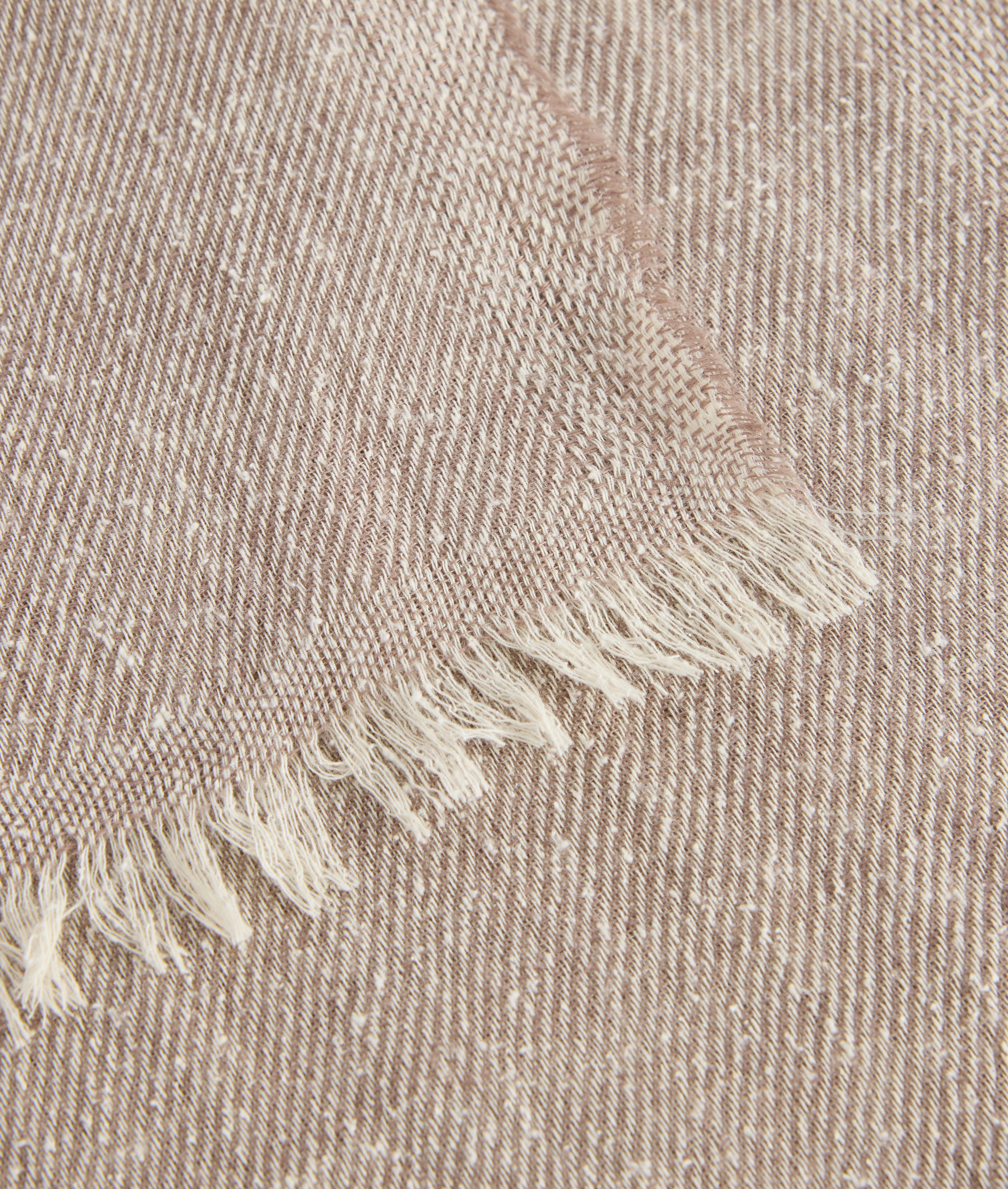 Woven Scarf In Cotton And Linen Light Brown | Pal Zileri