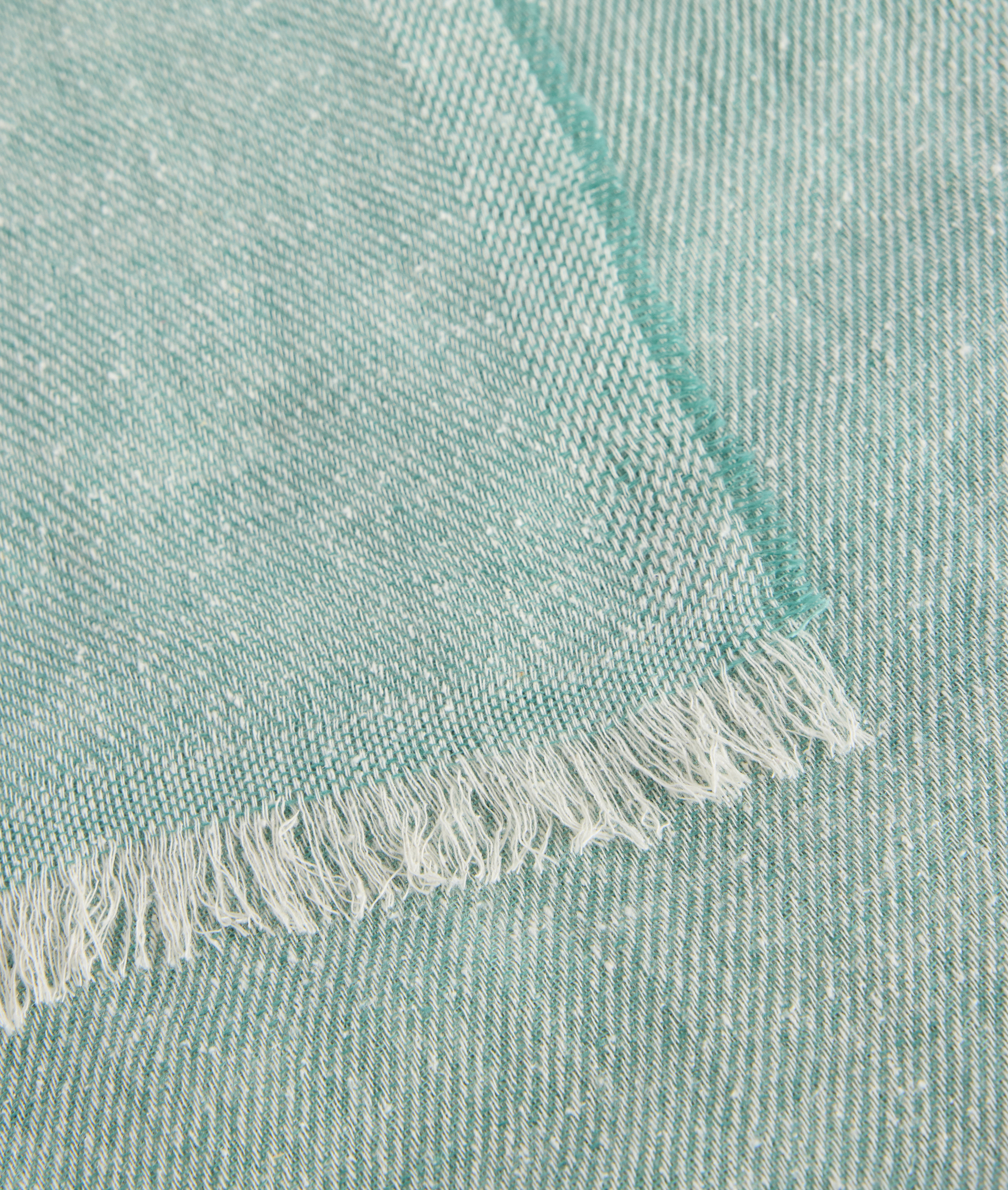 Woven Scarf In Cotton And Linen Light Green | Pal Zileri