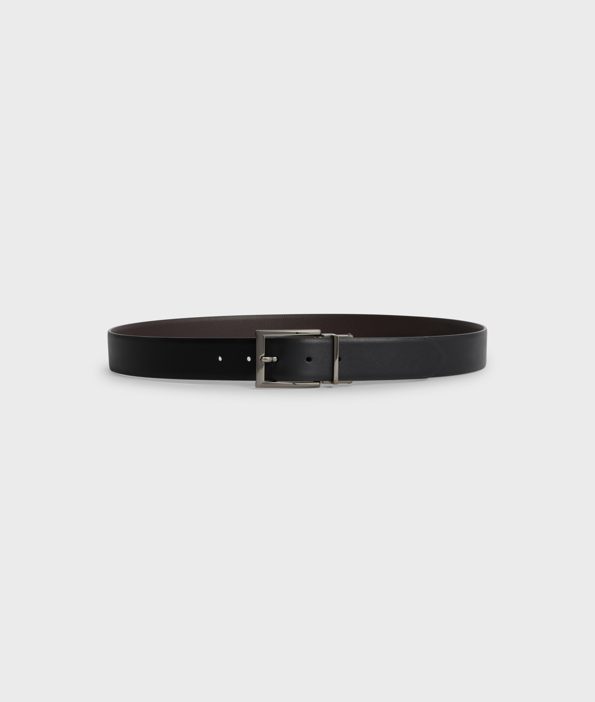 Pure Calfskin Belt With Gunmetal Buckle Brown | Pal Zileri