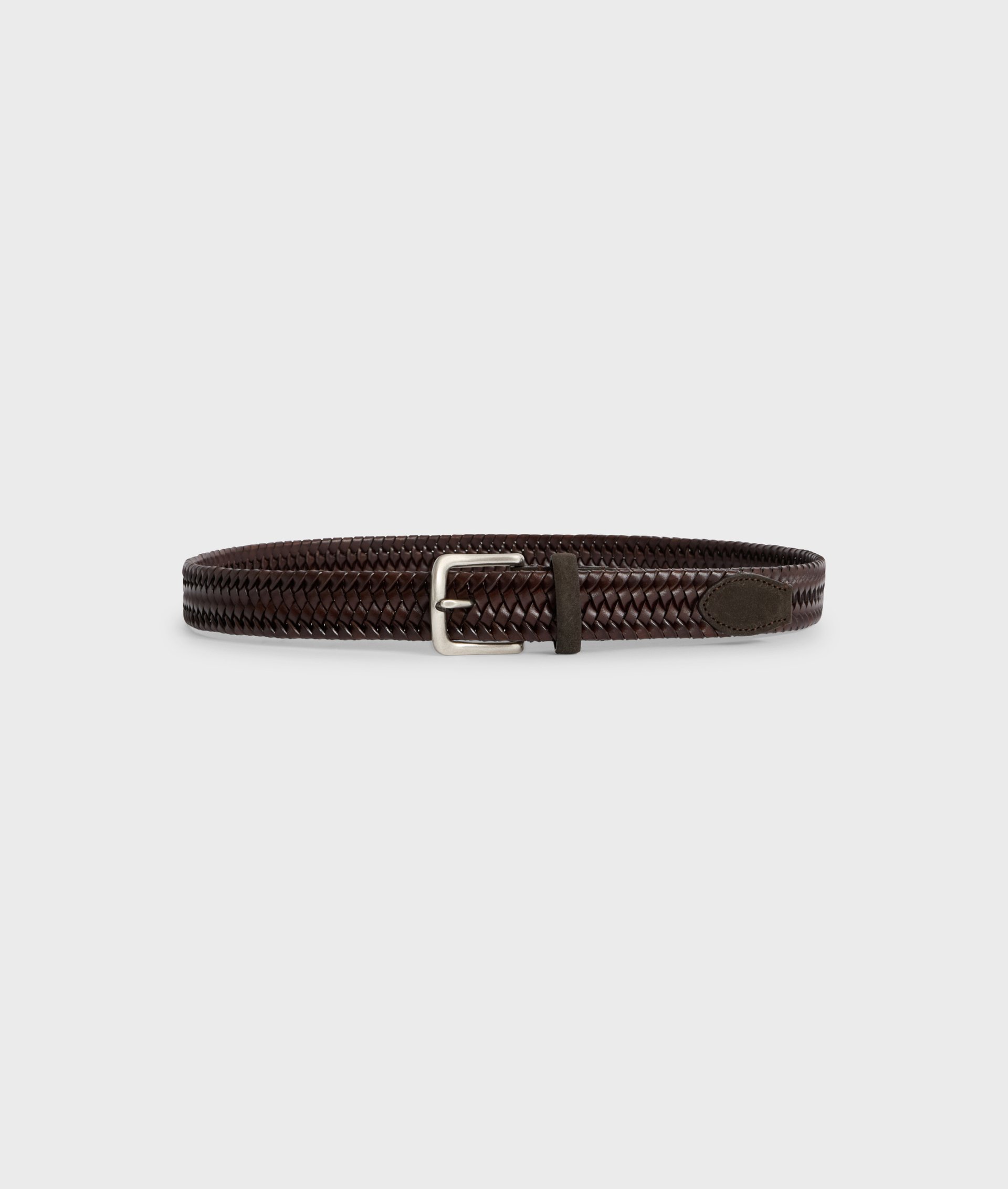 Braided Belt In Leather Brown | Pal Zileri