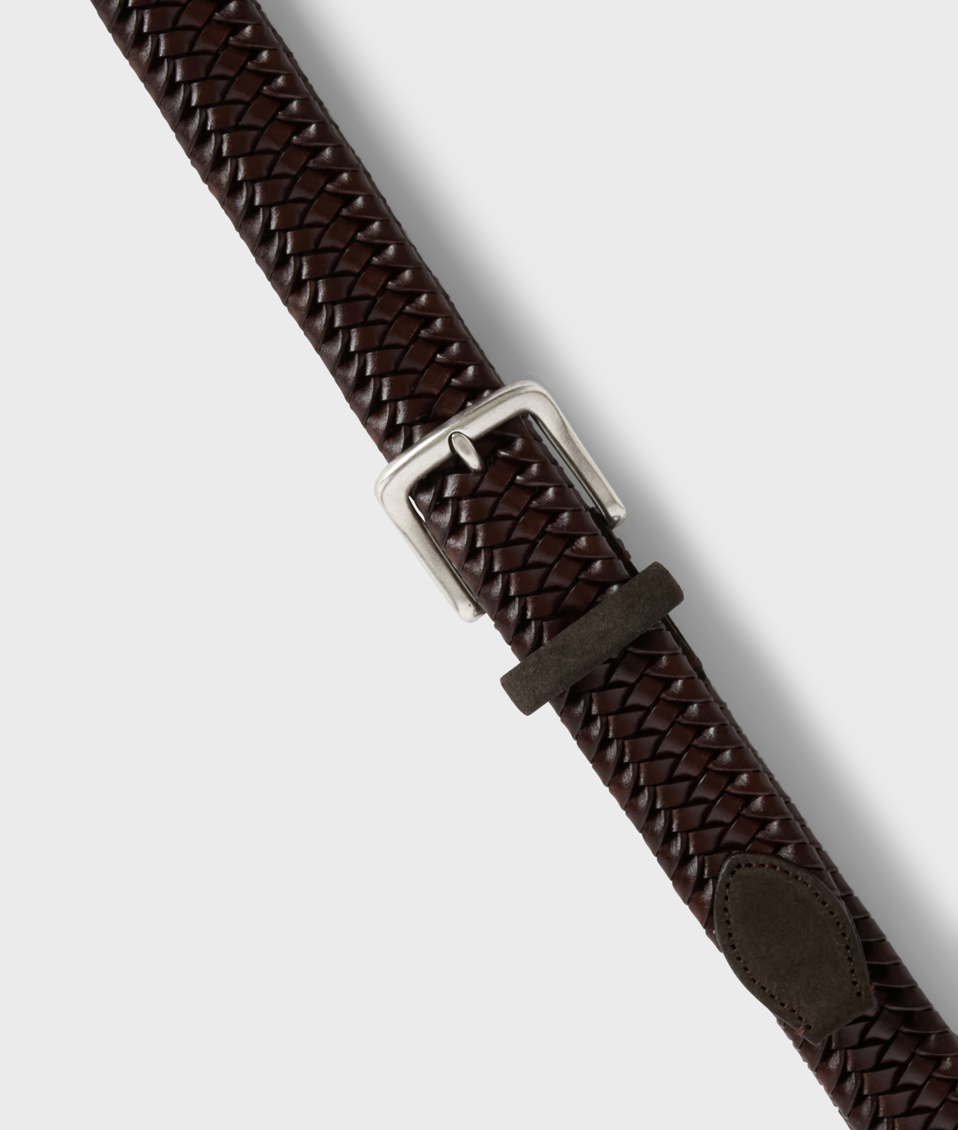 Braided Belt In Leather Brown | Pal Zileri