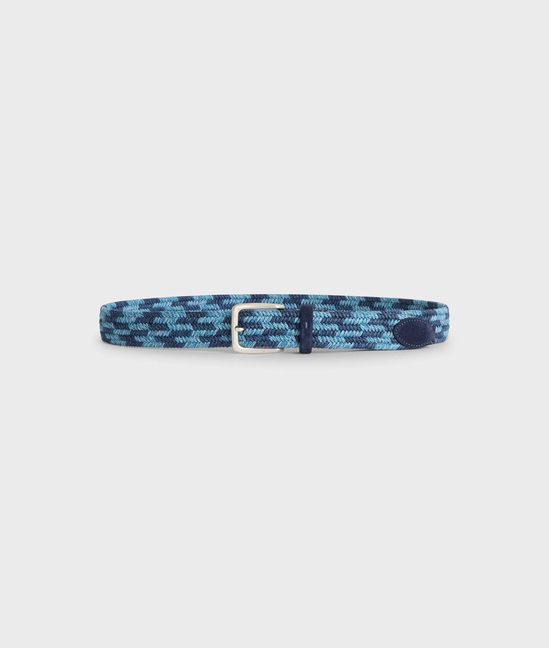 Cintura Intrecciata In Camoscio Blu Navy | Pal Zileri
