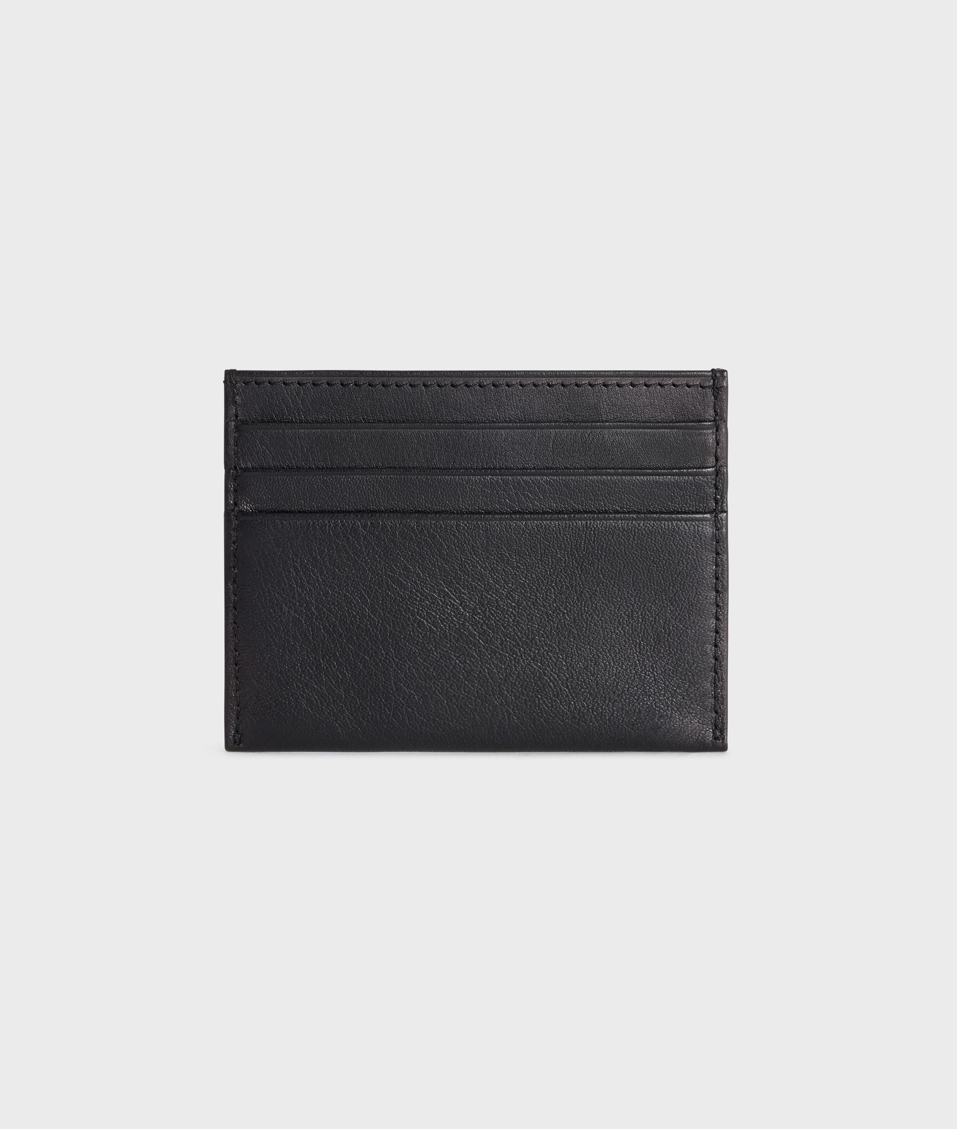 Credit Card Wallet In Vegetable Calfskin With Logo Black | Pal Zileri