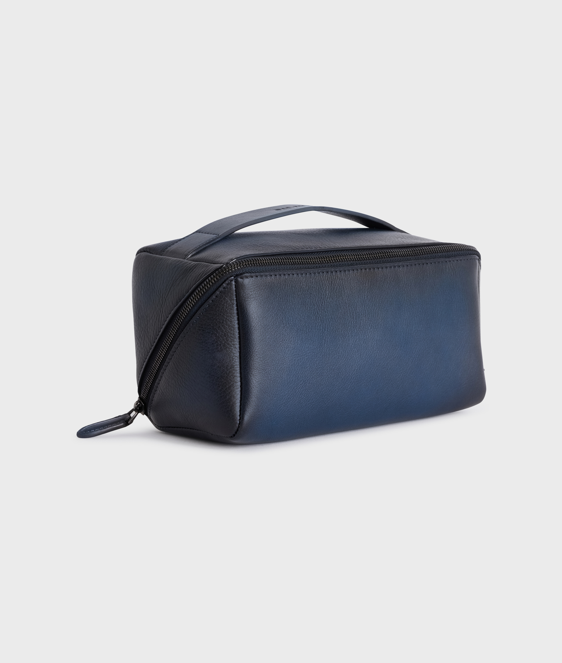 Beautycase In Vegetable Tanned Leather Navy Blue | Pal Zileri